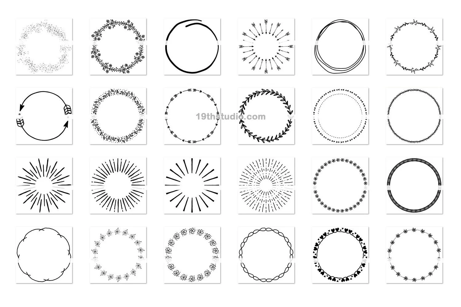 100 Wreaths and Circles SVG | VB21 - Image 2