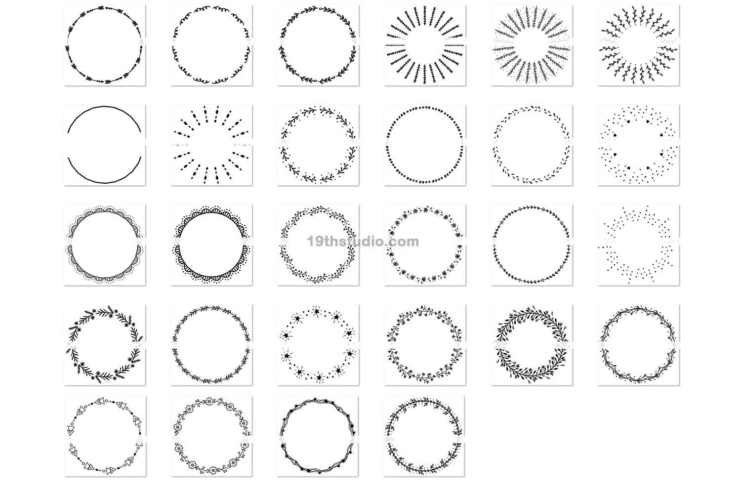 100 Wreaths and Circles SVG | VB21 - Image 5
