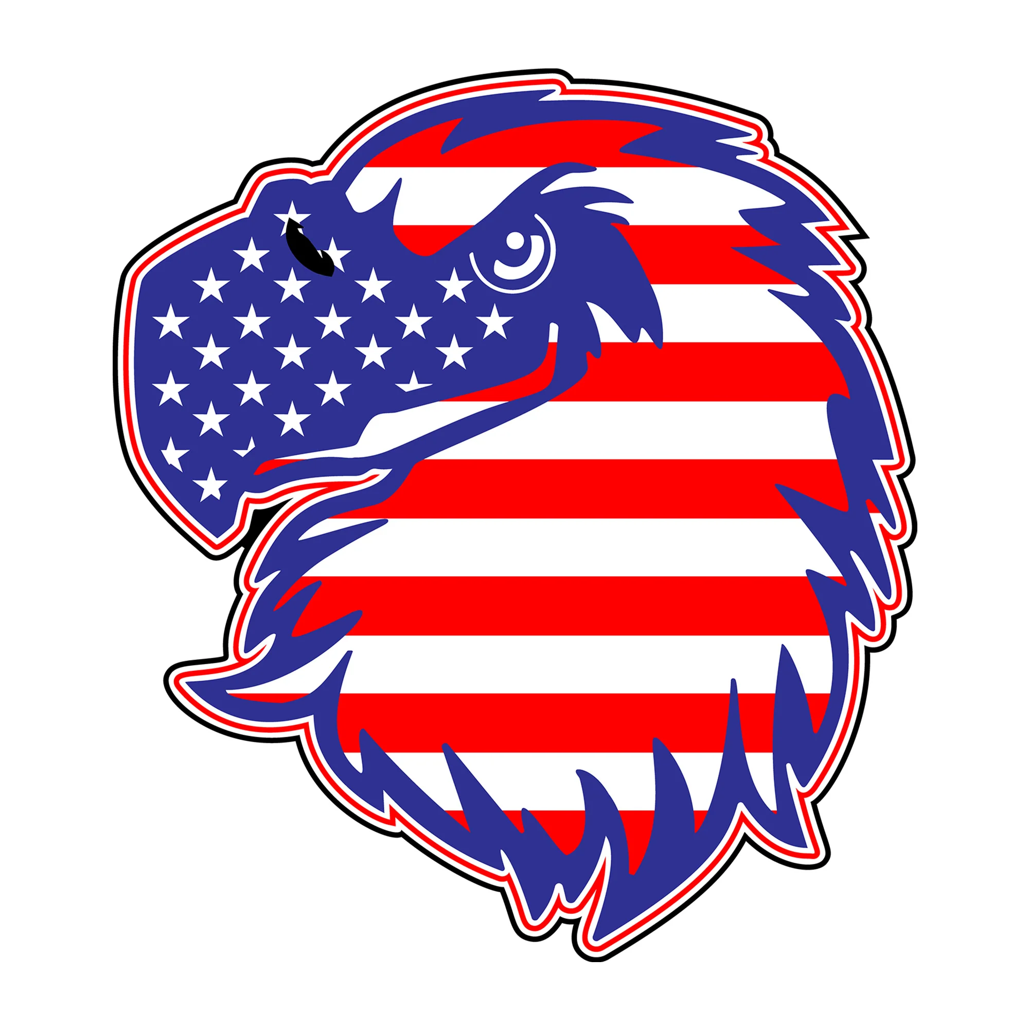 3D Bald Eagle US Flag SVG