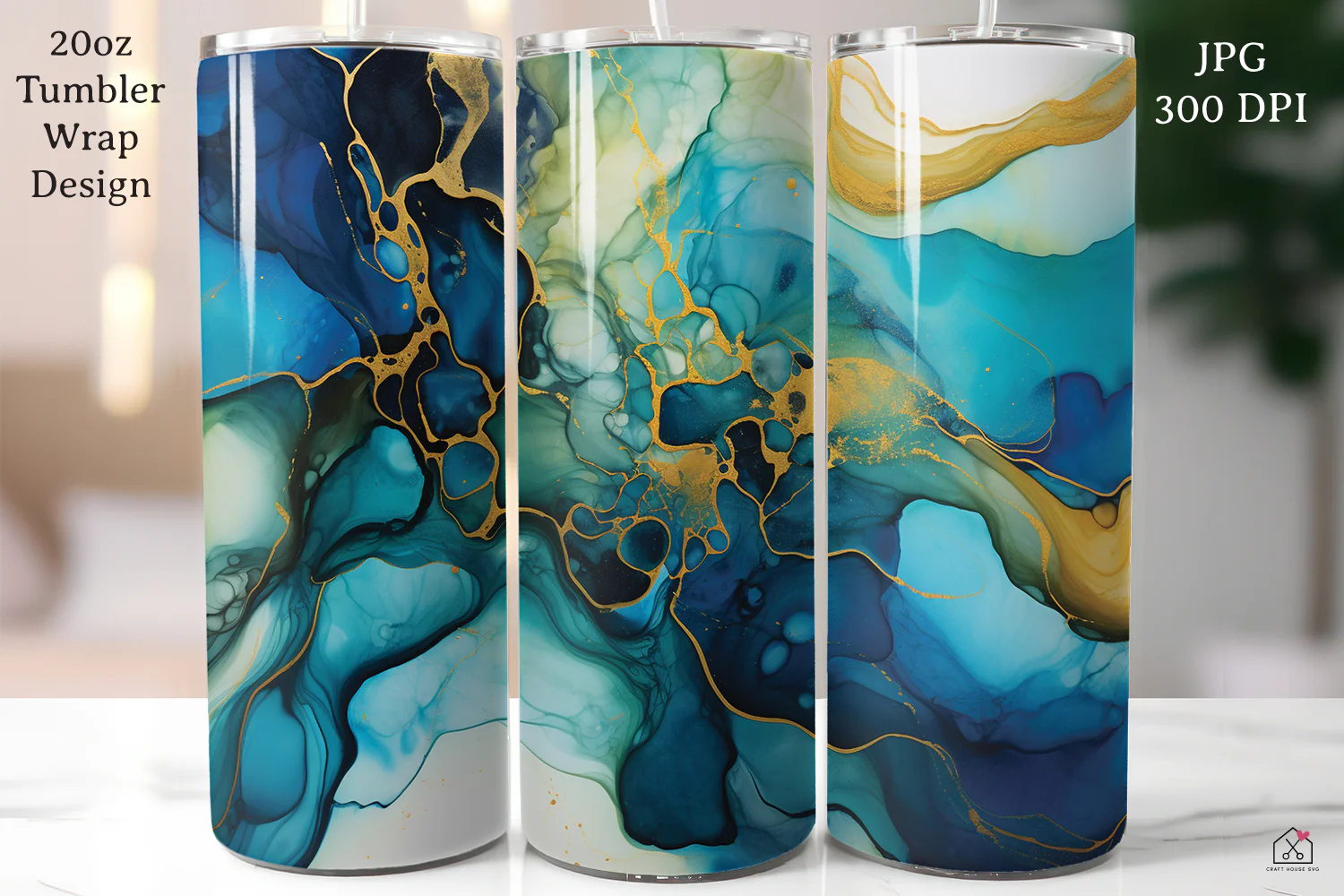 Alcohol Ink 20oz Tumbler Wrap Bundle Sublimation Designs JPG - Image 6