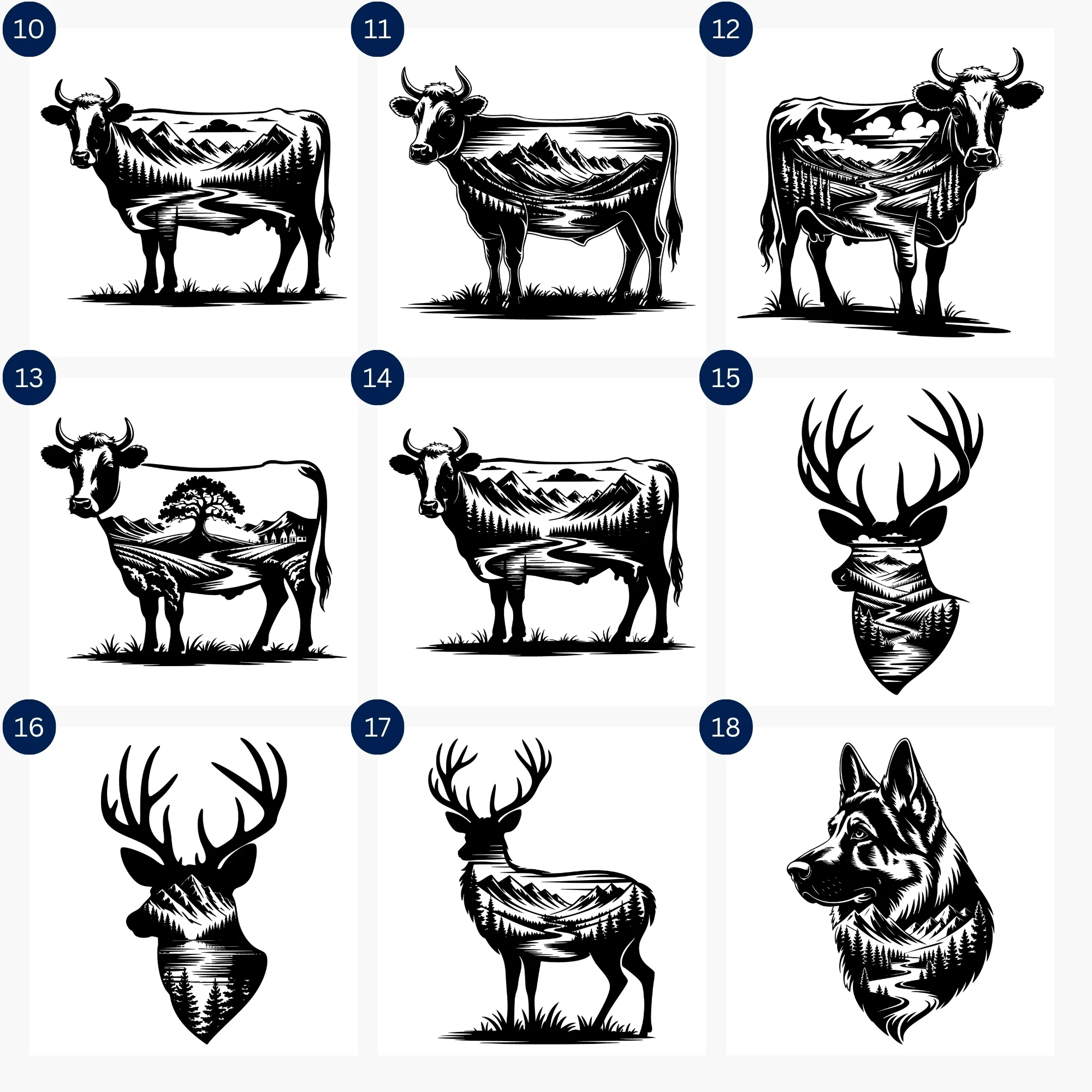 Animal Silhouette SVG Bundle - Image 3
