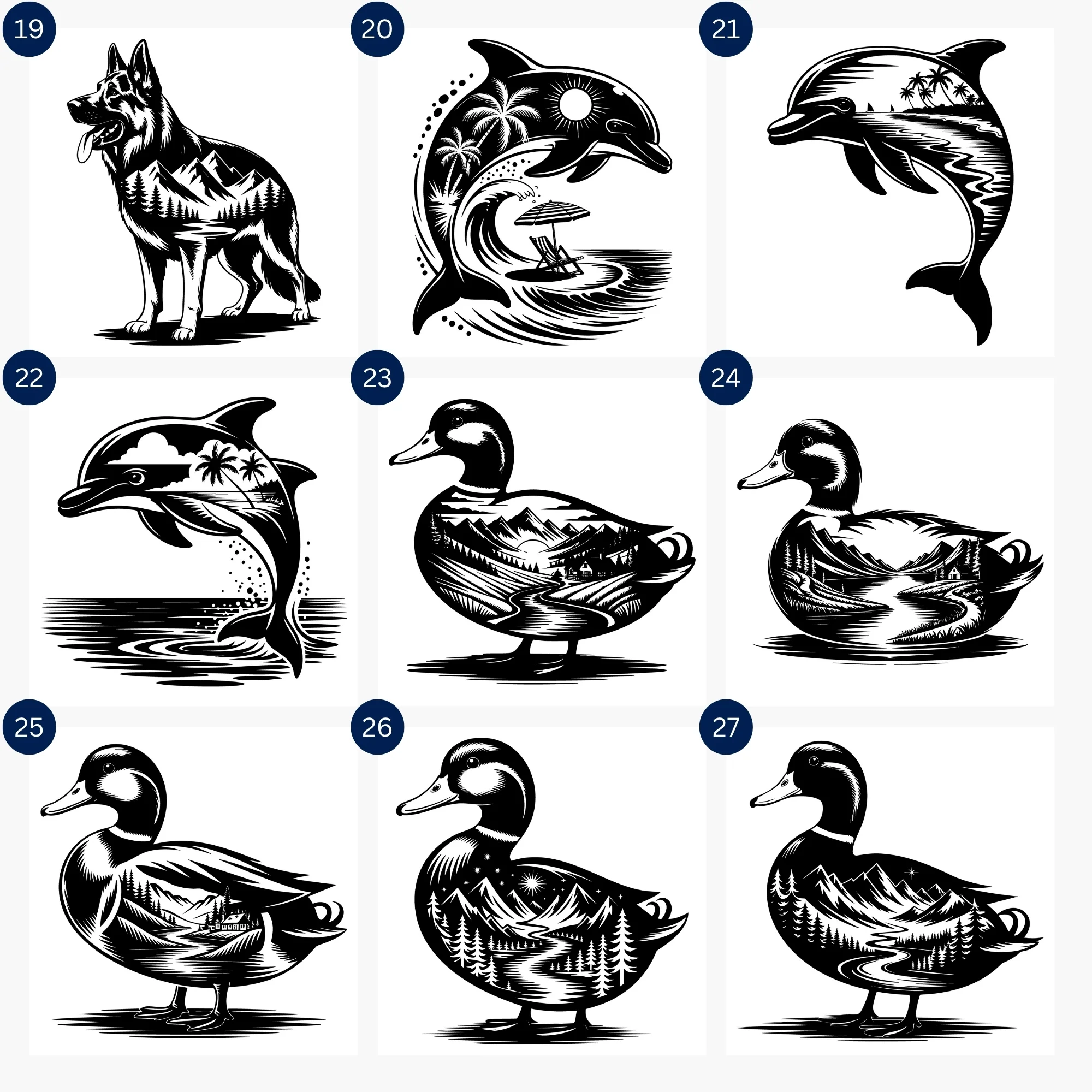 Animal Silhouette SVG Bundle - Image 4