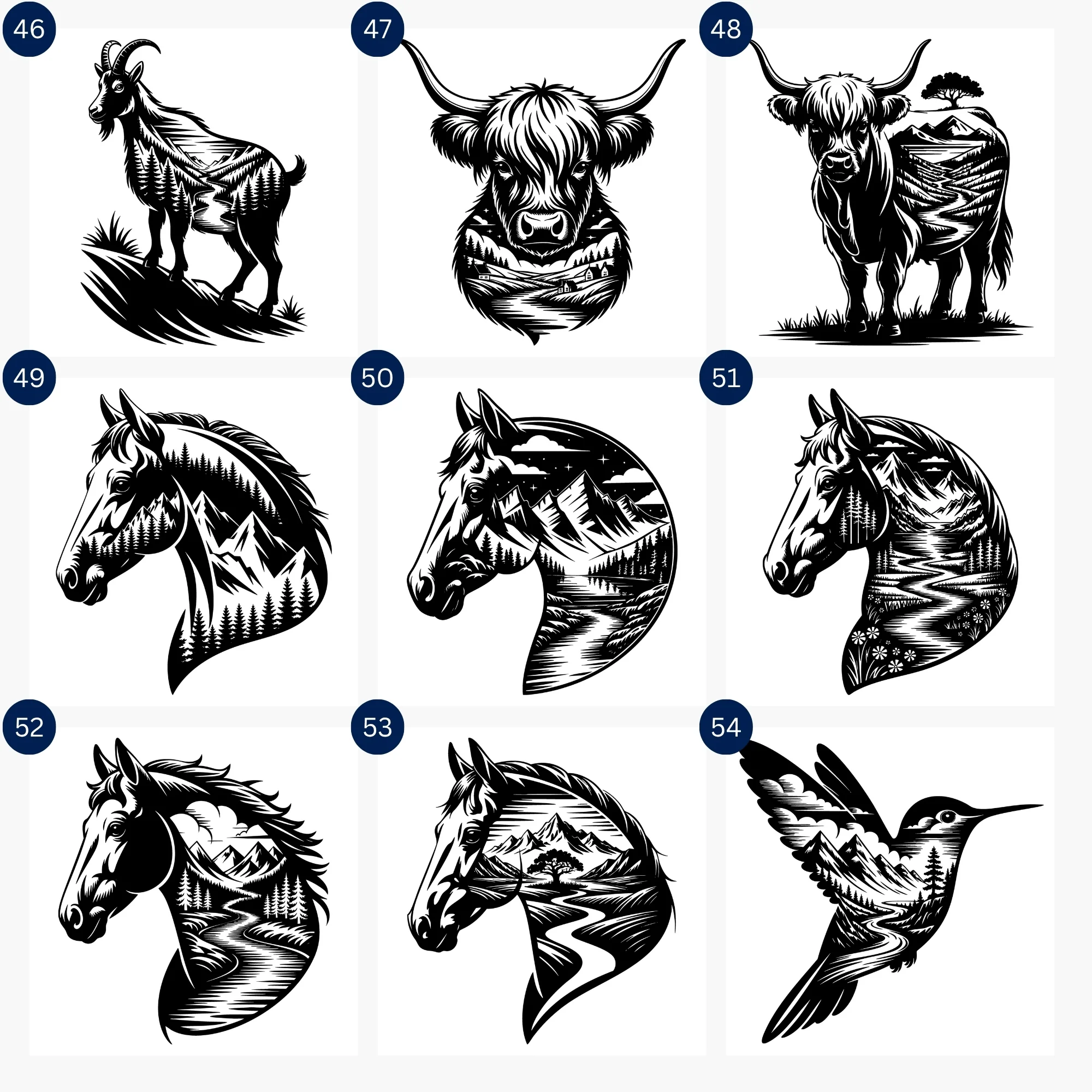 Animal Silhouette SVG Bundle - Image 7