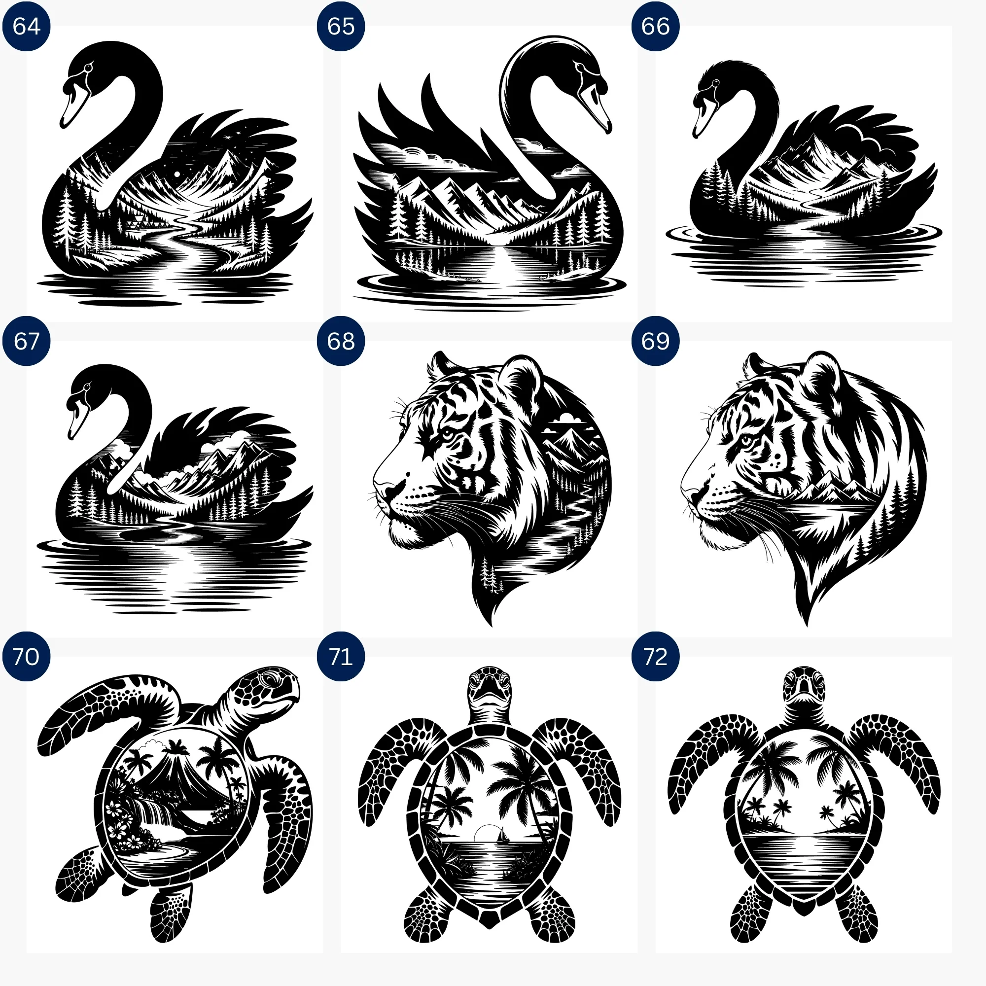 Animal Silhouette SVG Bundle - Image 9