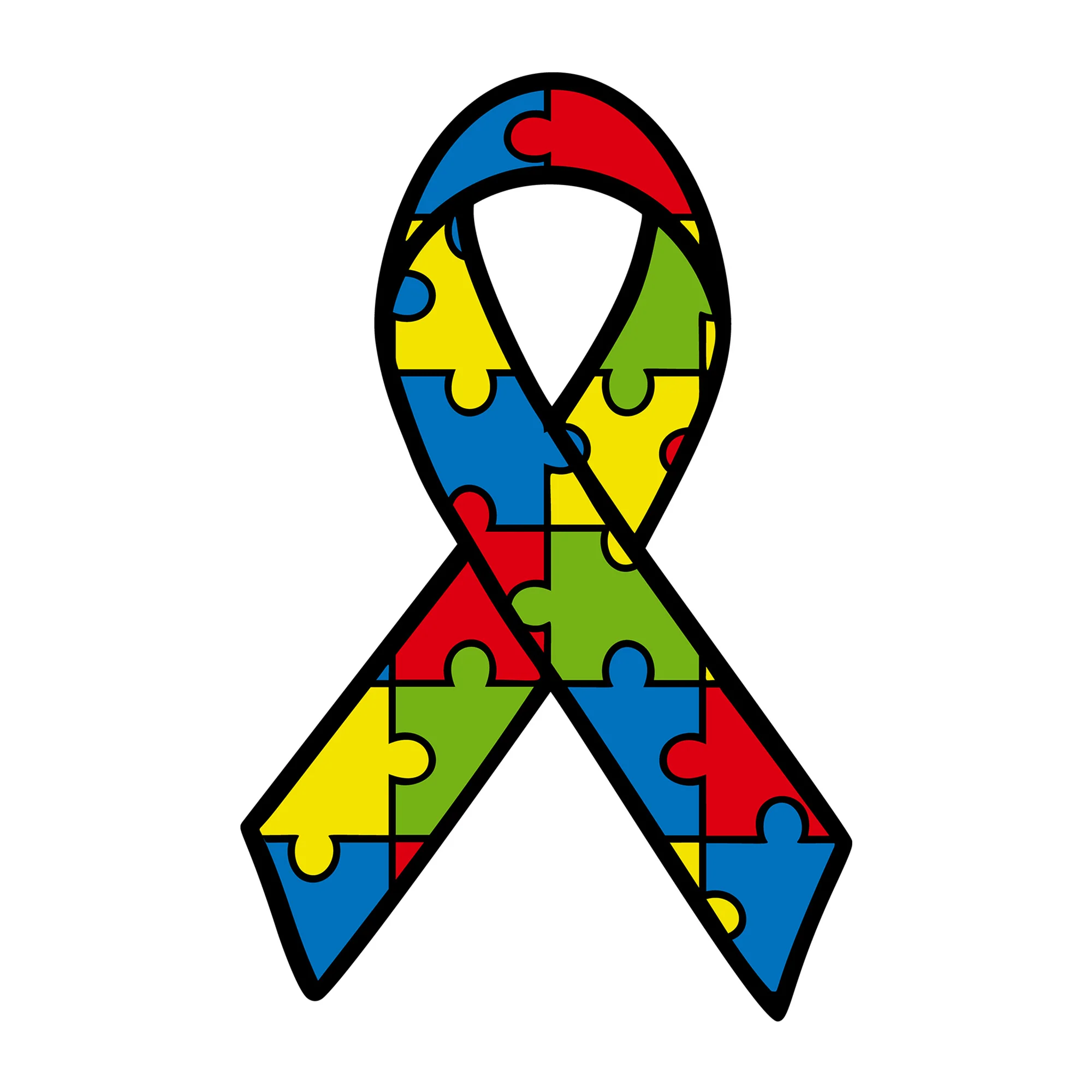 Autism Awareness Ribbon SVG
