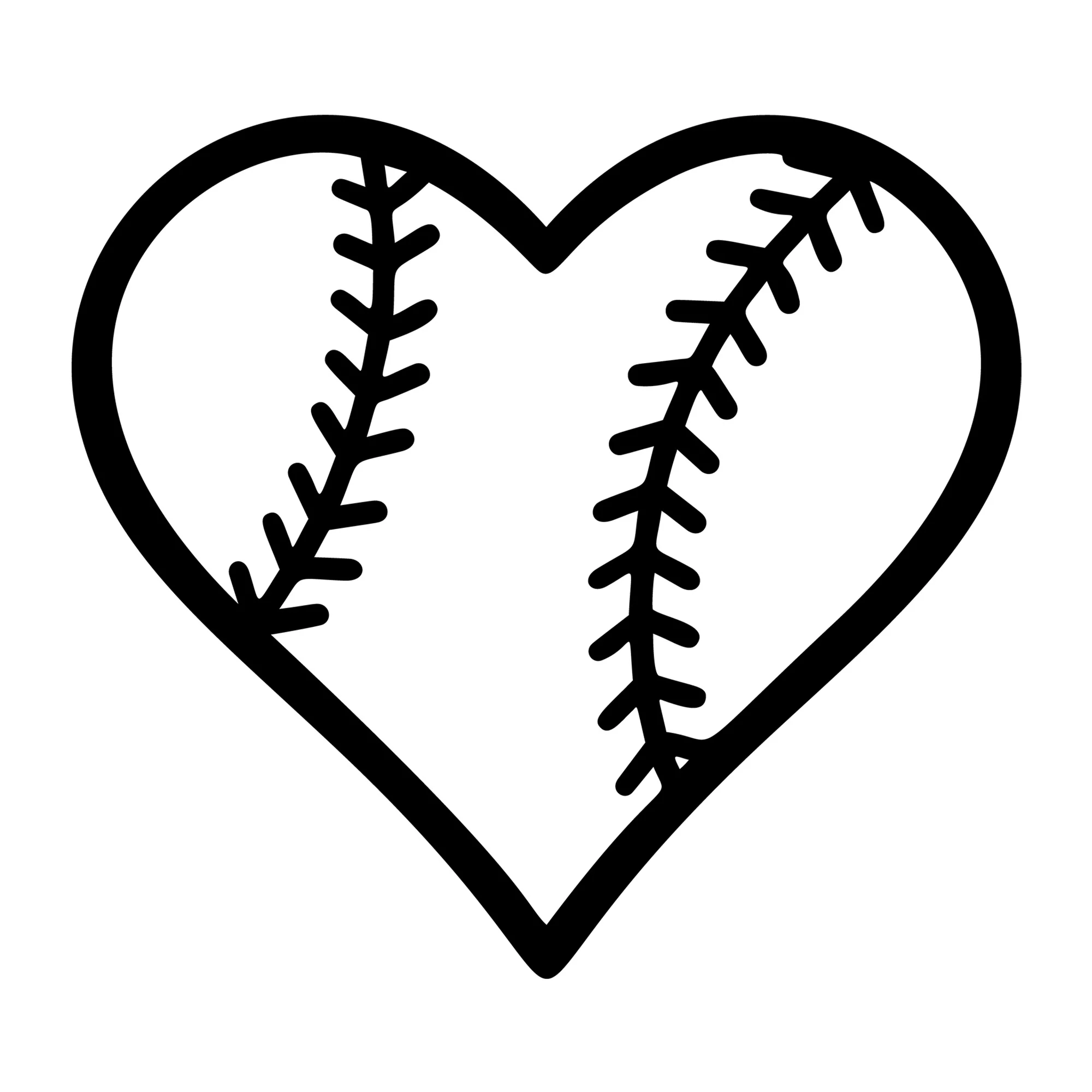 Baseball Heart SVG