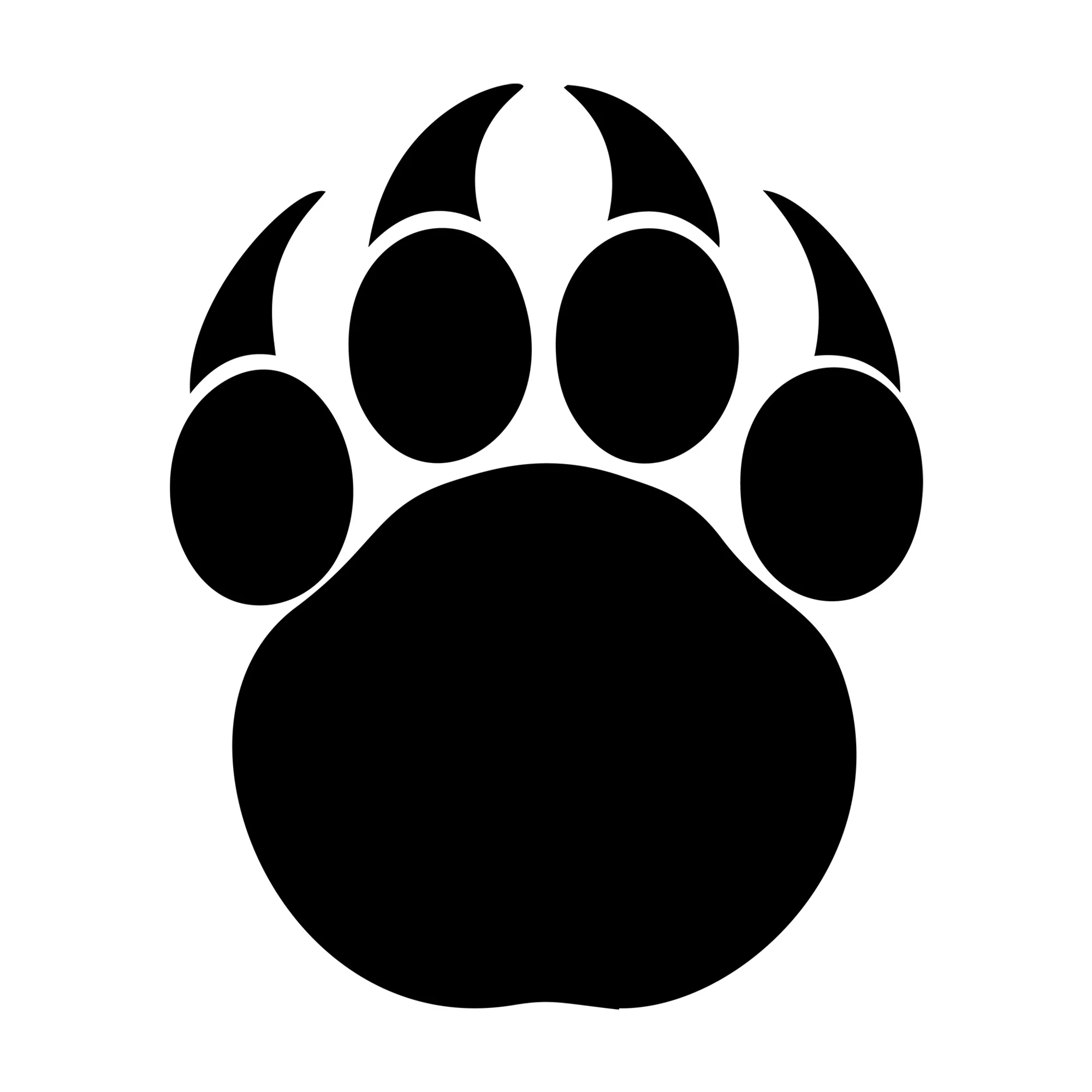 Bear Paw Print SVG