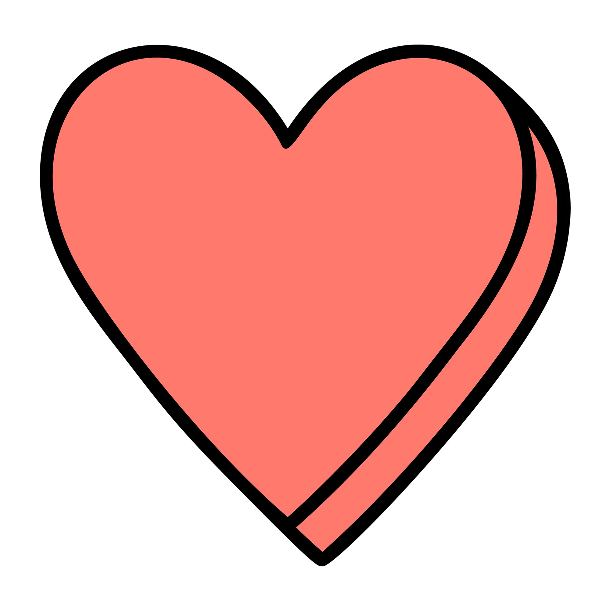 Blank Coral Conversation Heart SVG