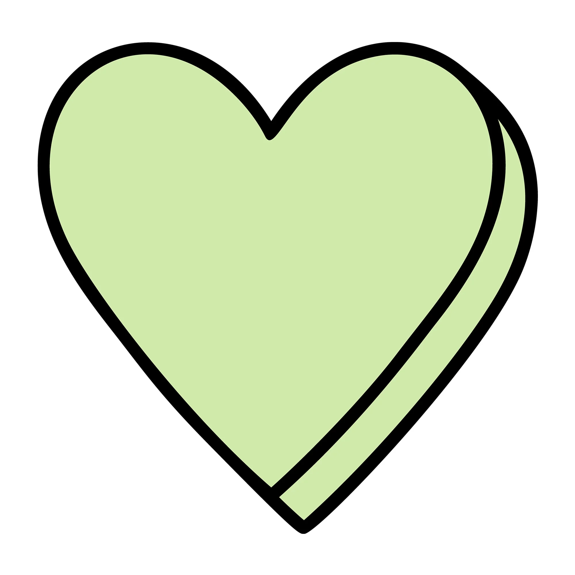 Blank Green Conversation Heart SVG