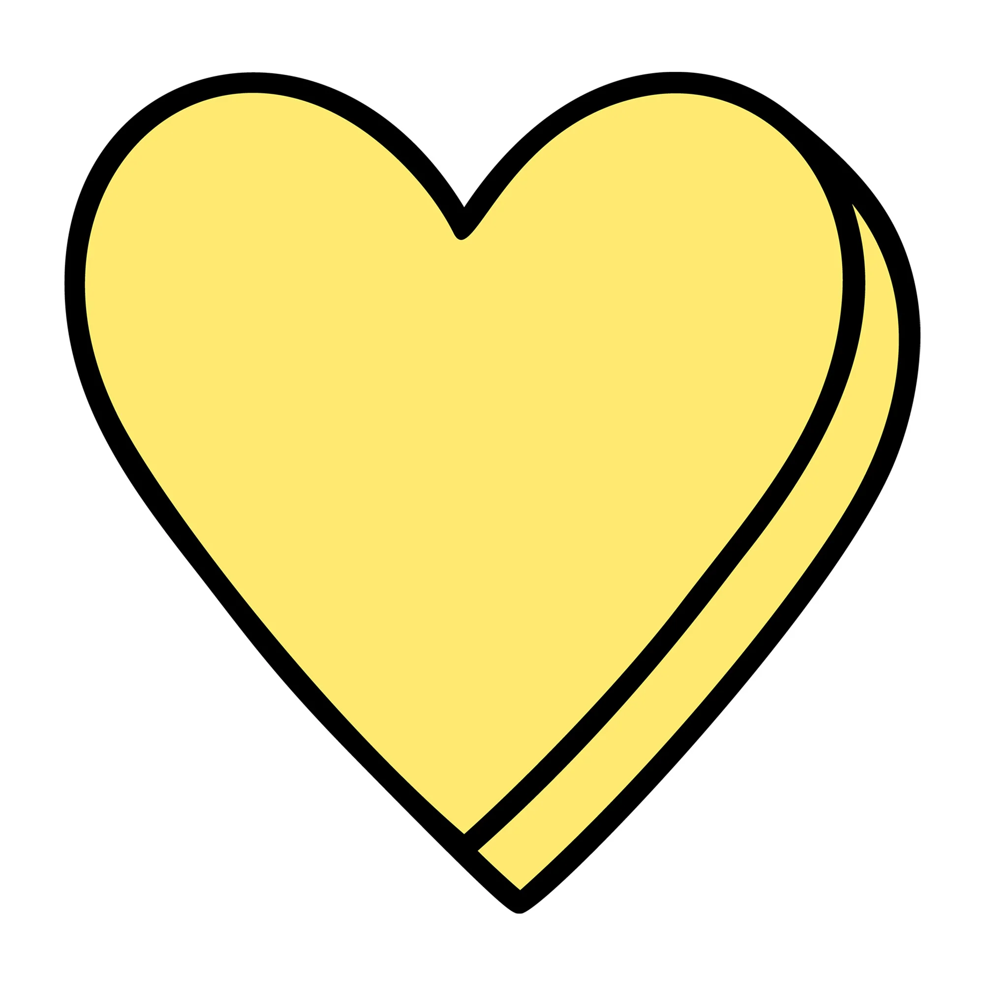 Blank Yellow Conversation Heart SVG