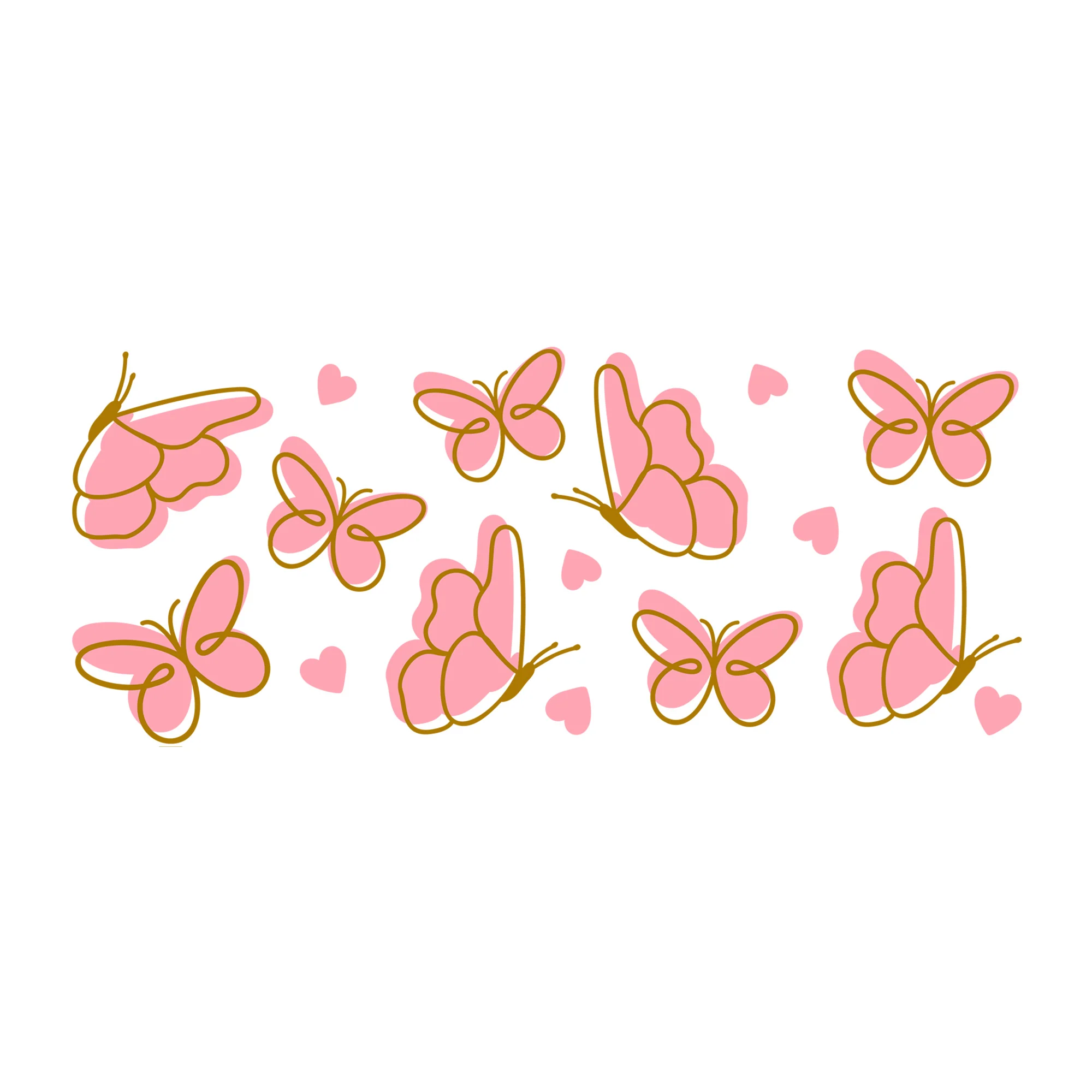 Butterfly Glass Can Wrap SVG