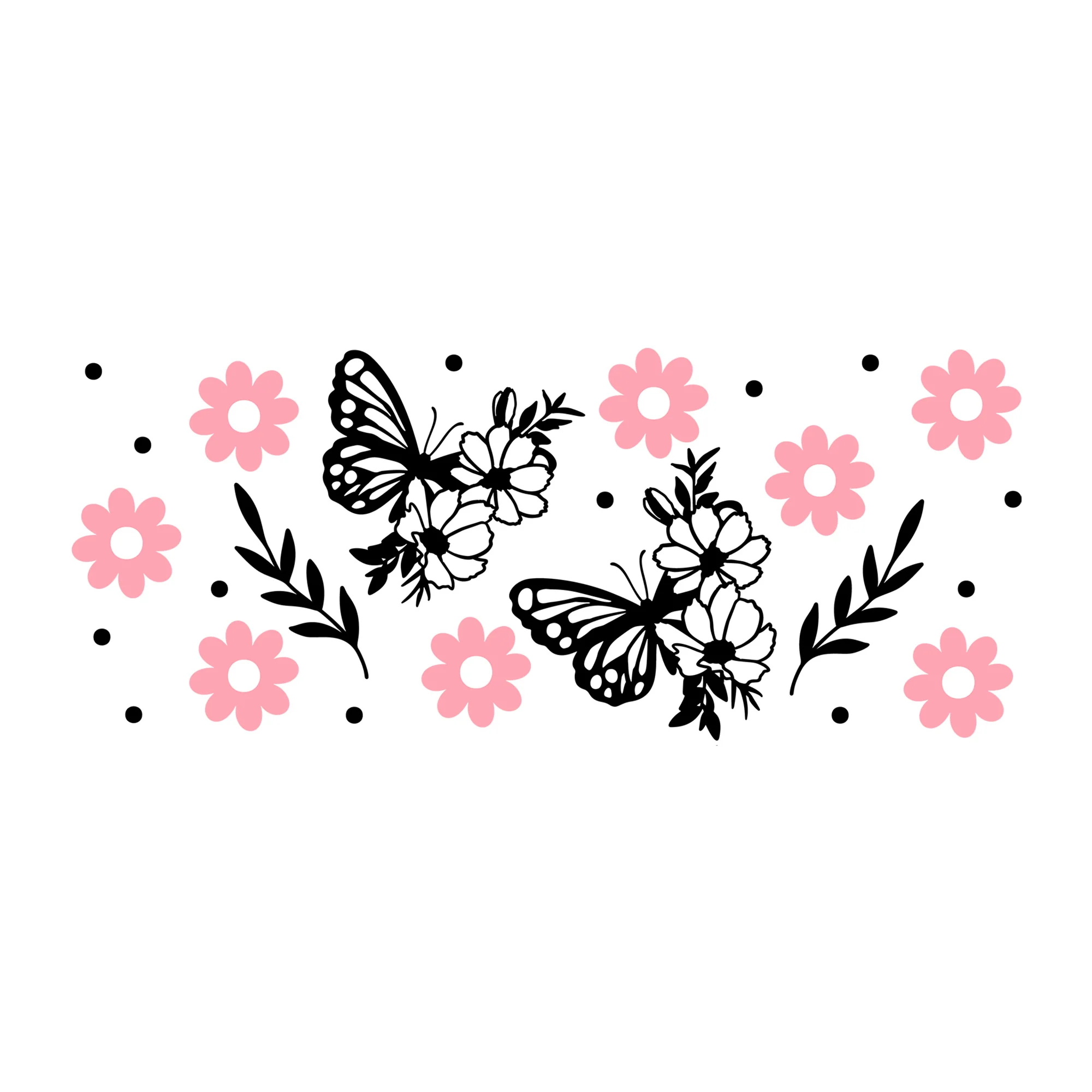 Butterfly Glass Can Wrap SVG
