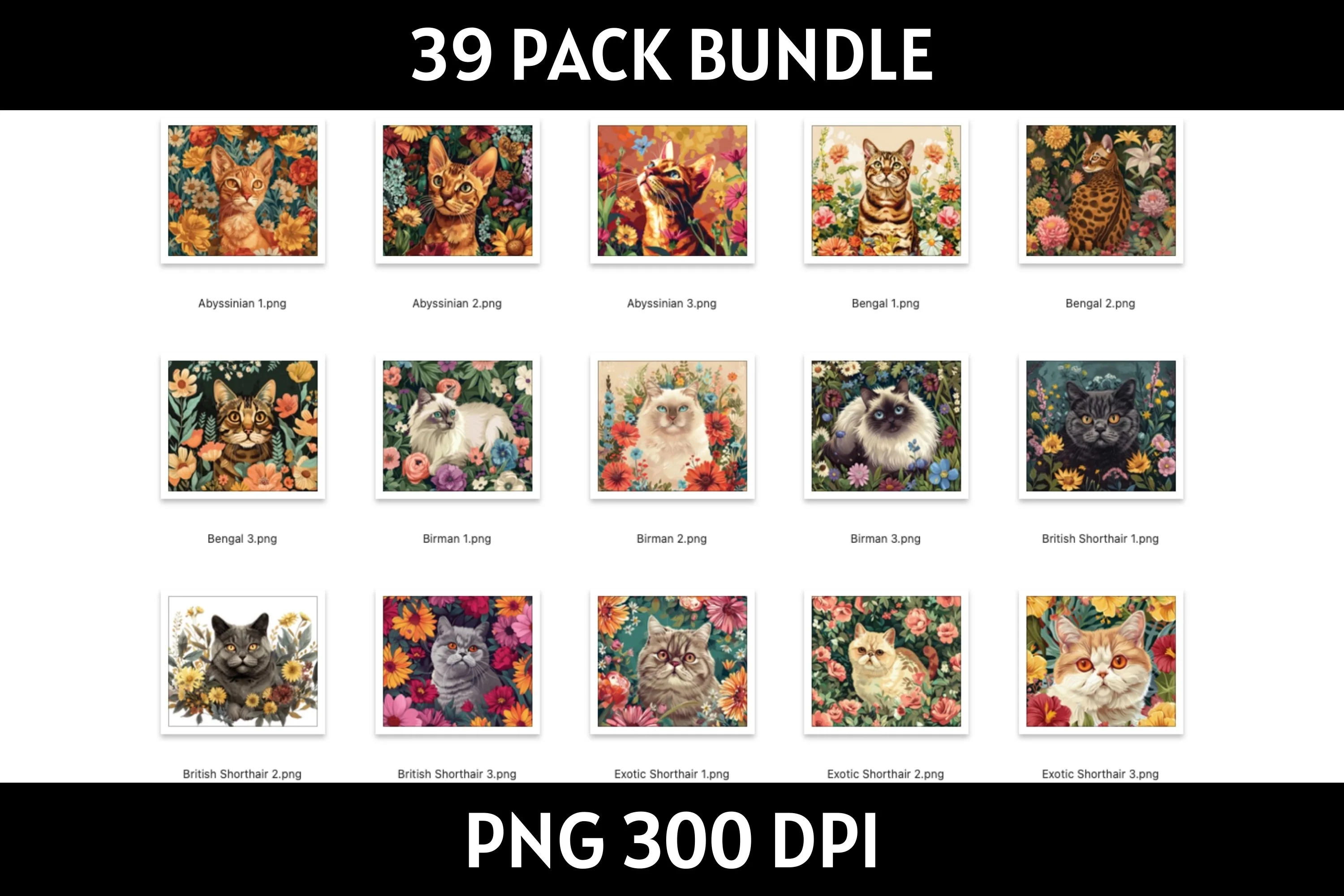 Cat Illustration Tumbler Sublimation Bundle PNG 20 oz - Image 4