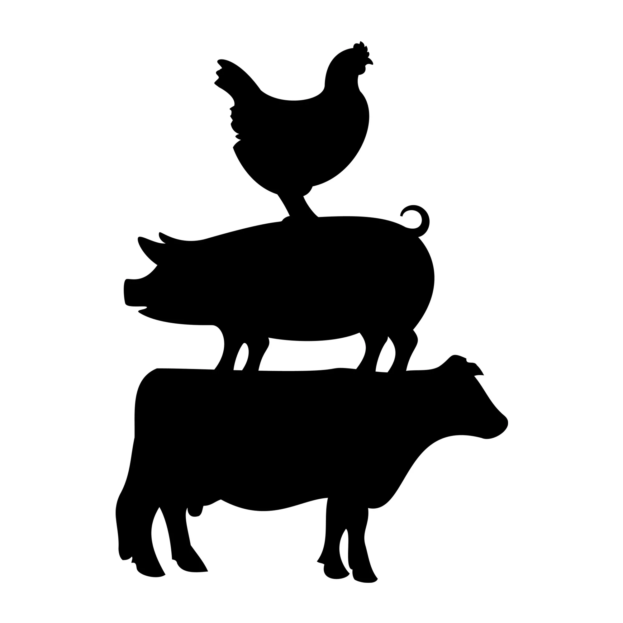 Chicken Pig Cow SVG