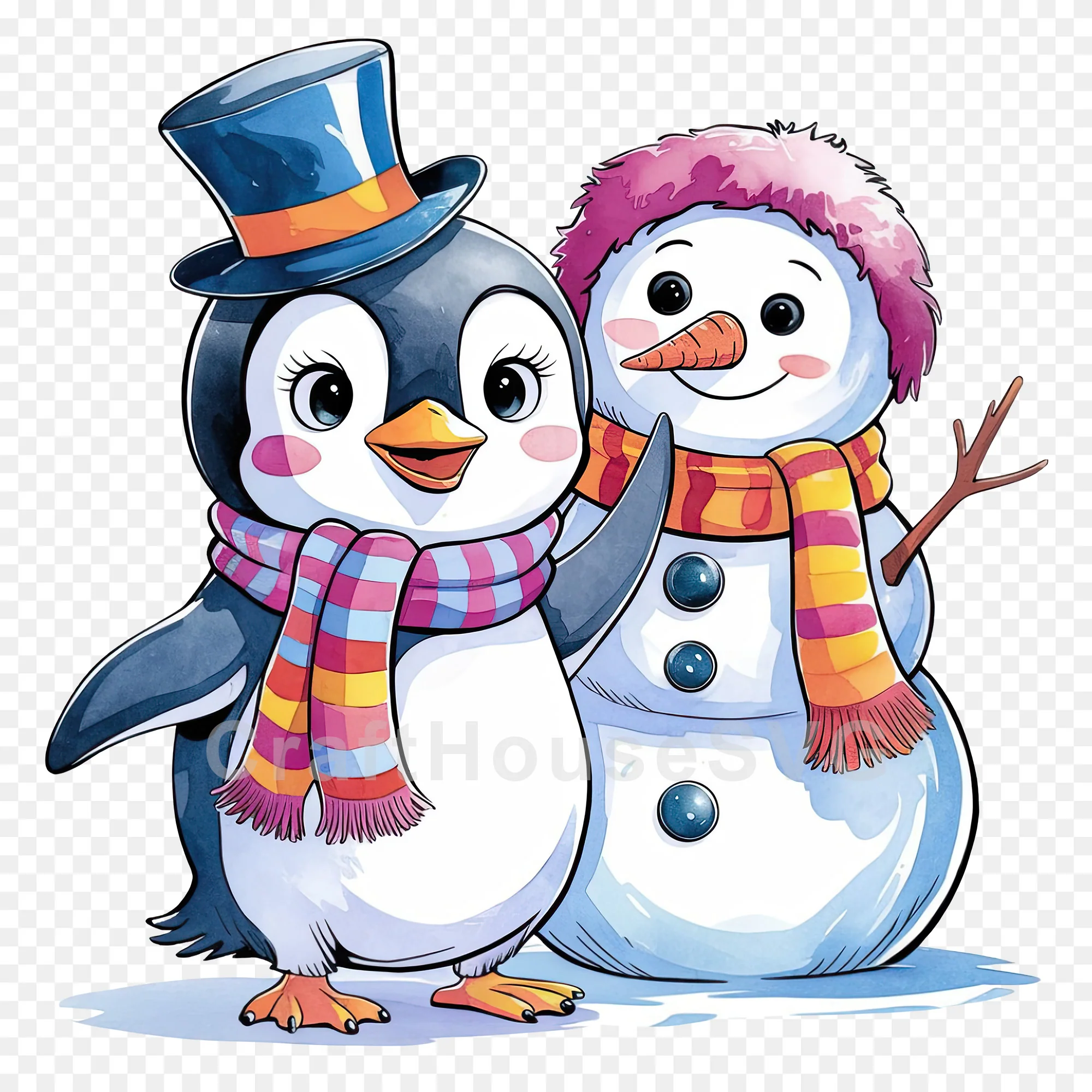 Christmas Penguin Clipart Sublimation Bundle - Image 20