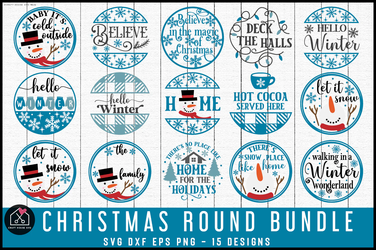 Christmas Round SVG Bundle - Image 3