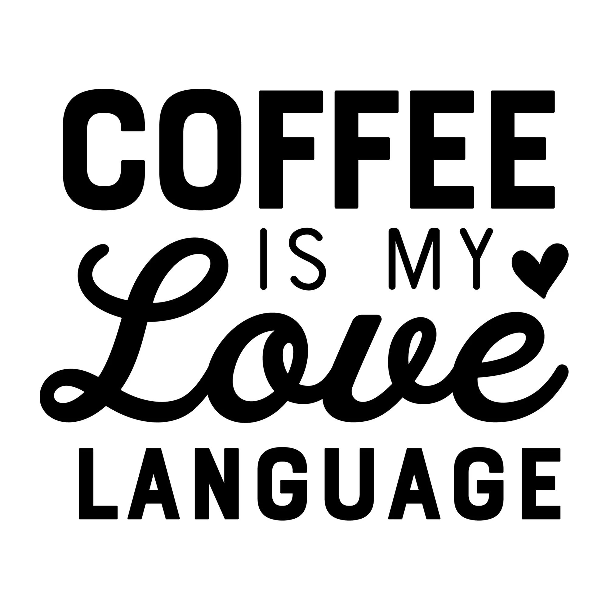 Coffee is My Love Language SVG