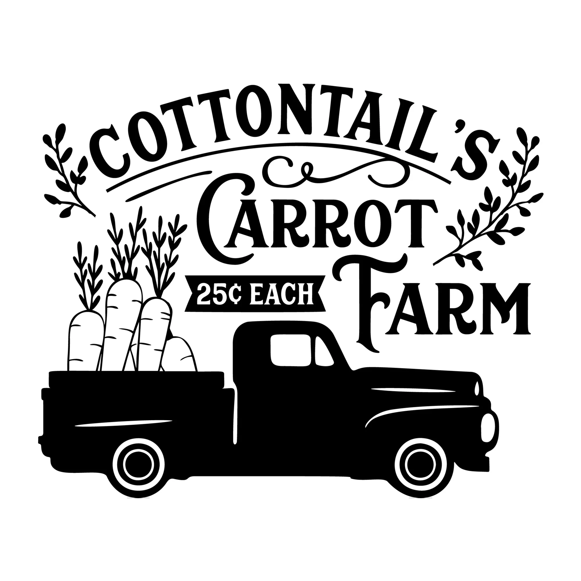 Cottontails Carrot Farm SVG