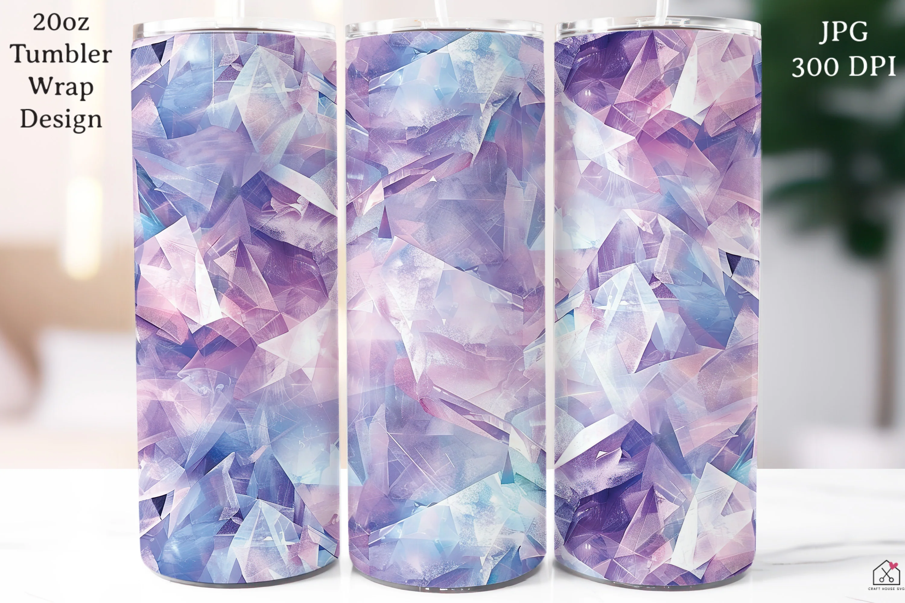 Crystal 20 oz Tumbler Wrap Bundle Holographic Sublimation Designs JPG - Image 5