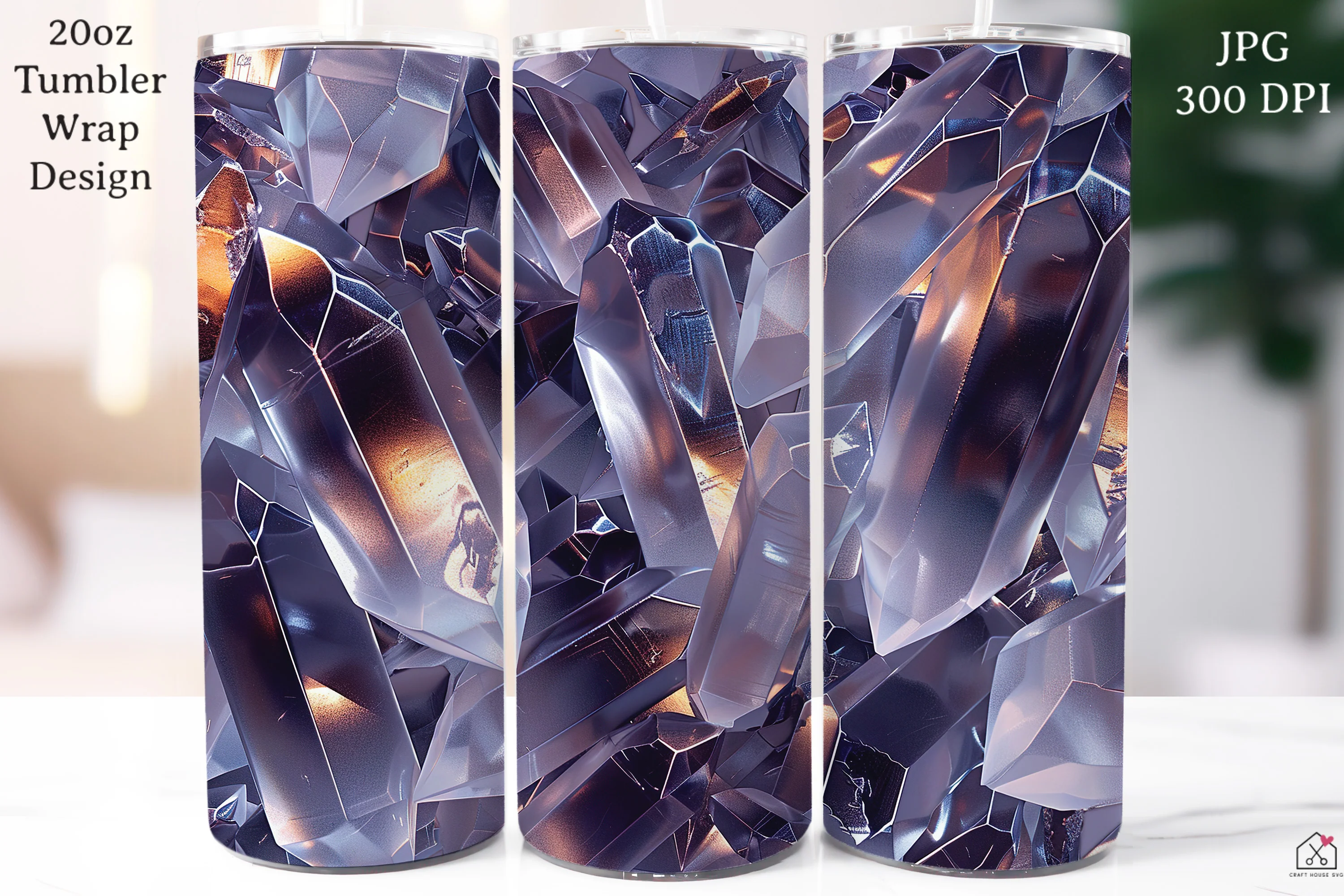 Crystal 20 oz Tumbler Wrap Bundle Holographic Sublimation Designs JPG - Image 8