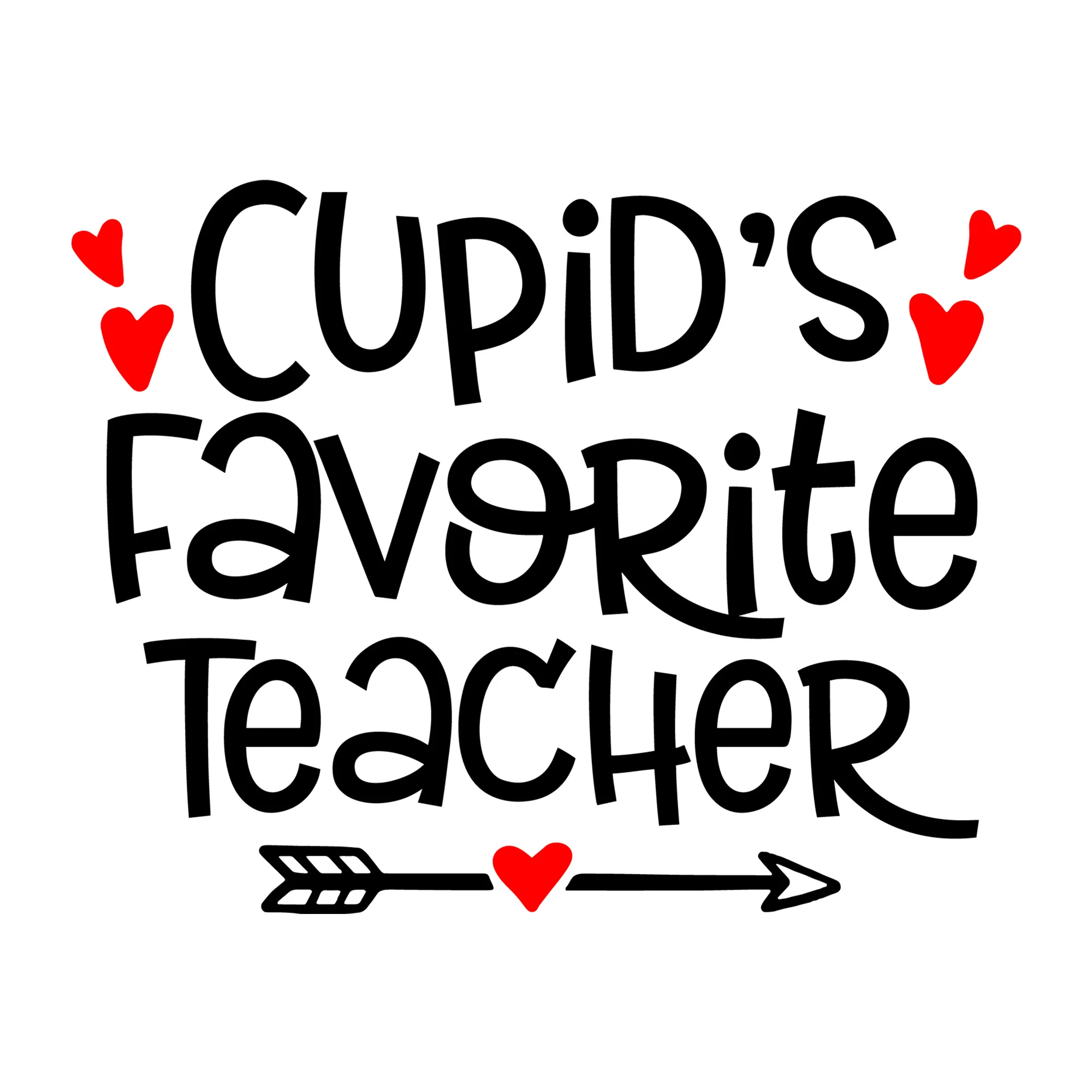 Cupid's Favorite Teacher SVG