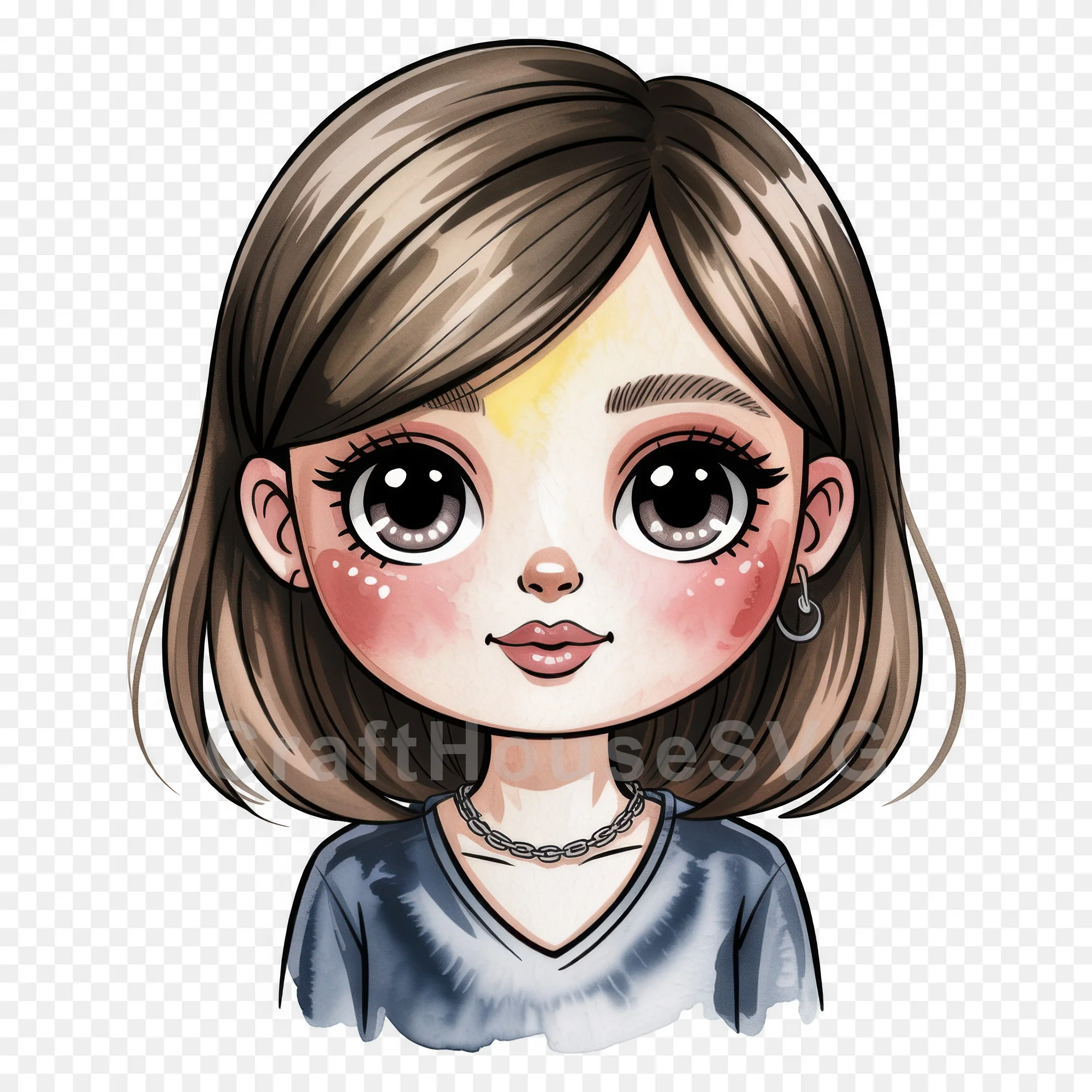 Cute Cartoon Girl Clipart Sublimation Bundle PNG - Image 10