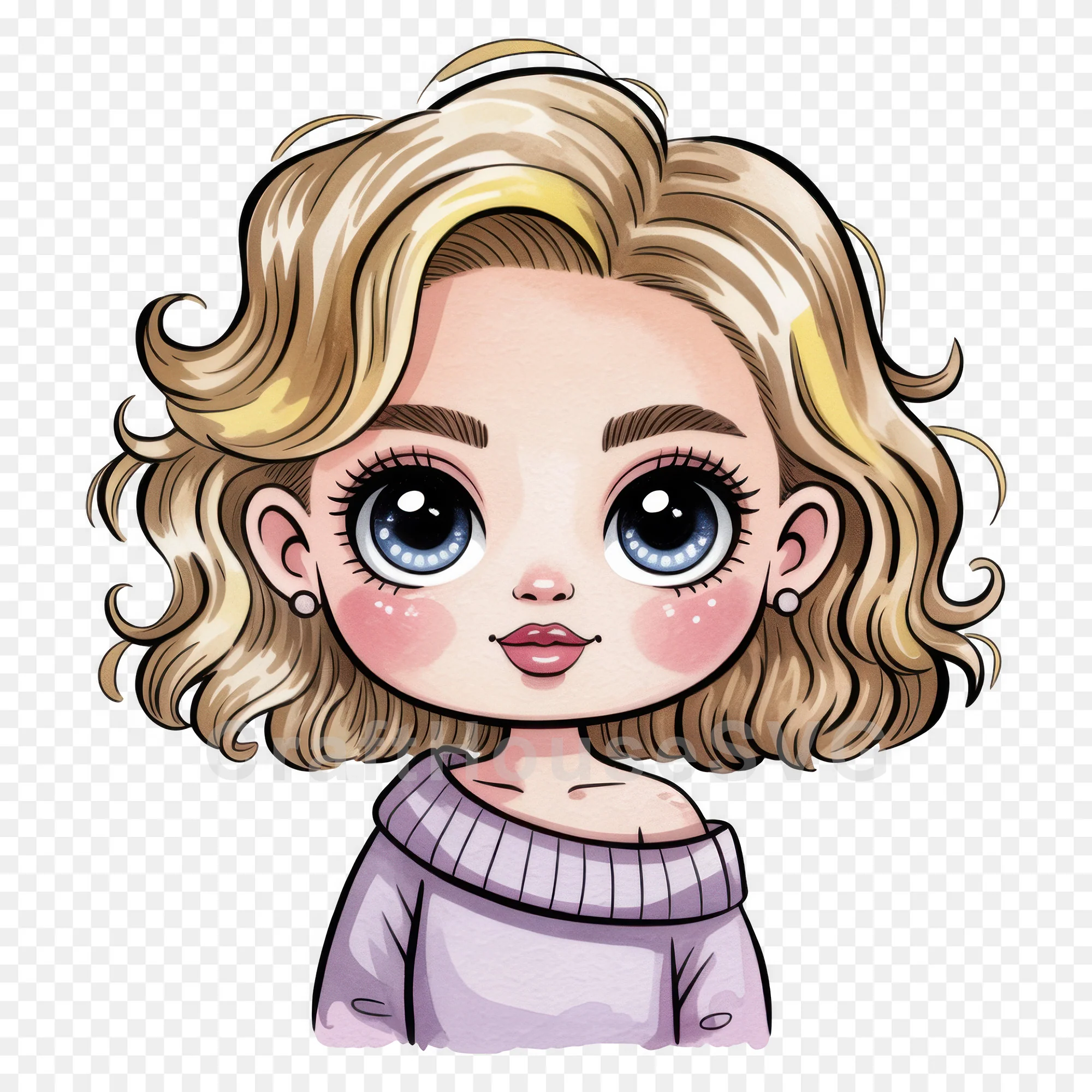 Cute Cartoon Girl Clipart Sublimation Bundle PNG - Image 12
