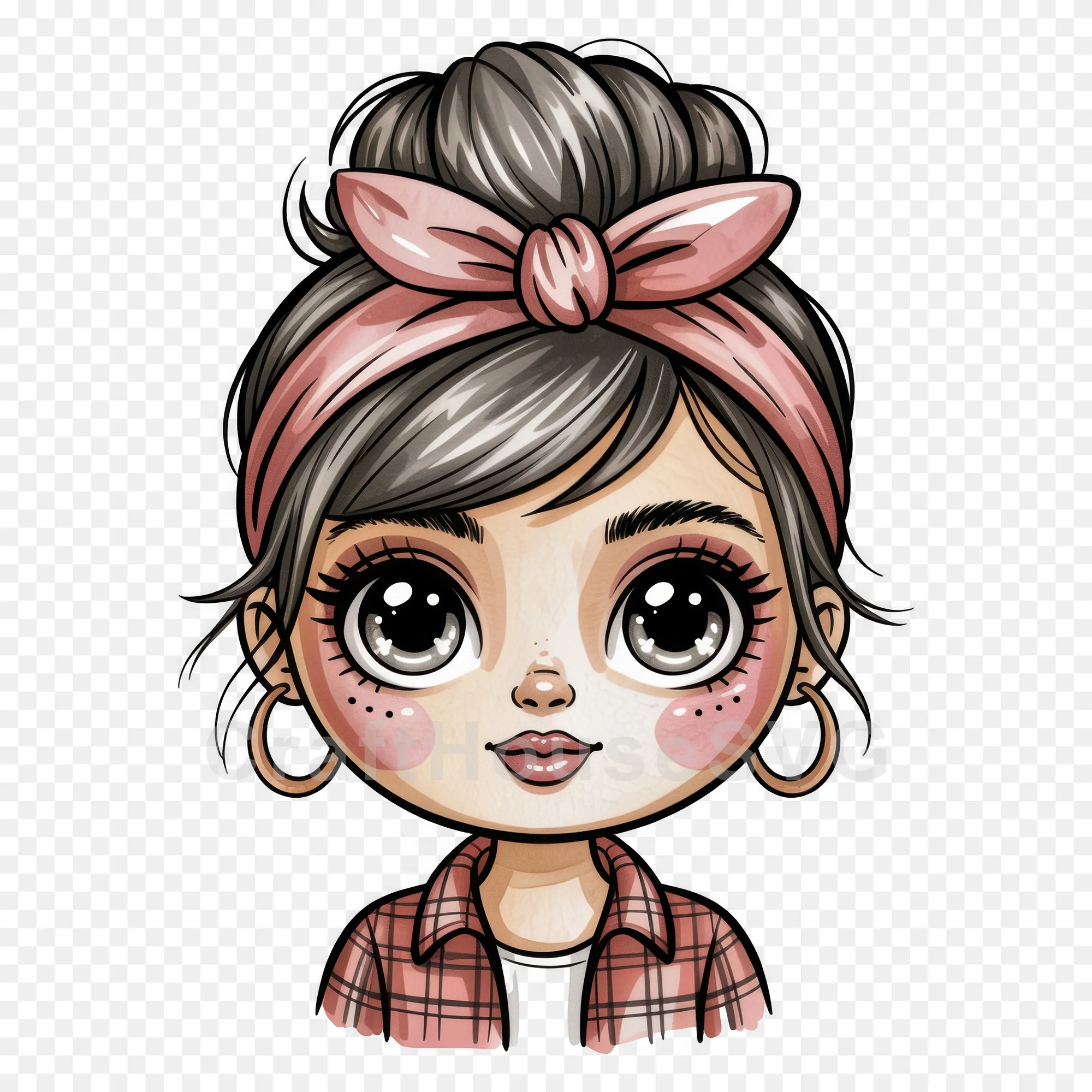 Cute Cartoon Girl Clipart Sublimation Bundle PNG - Image 2