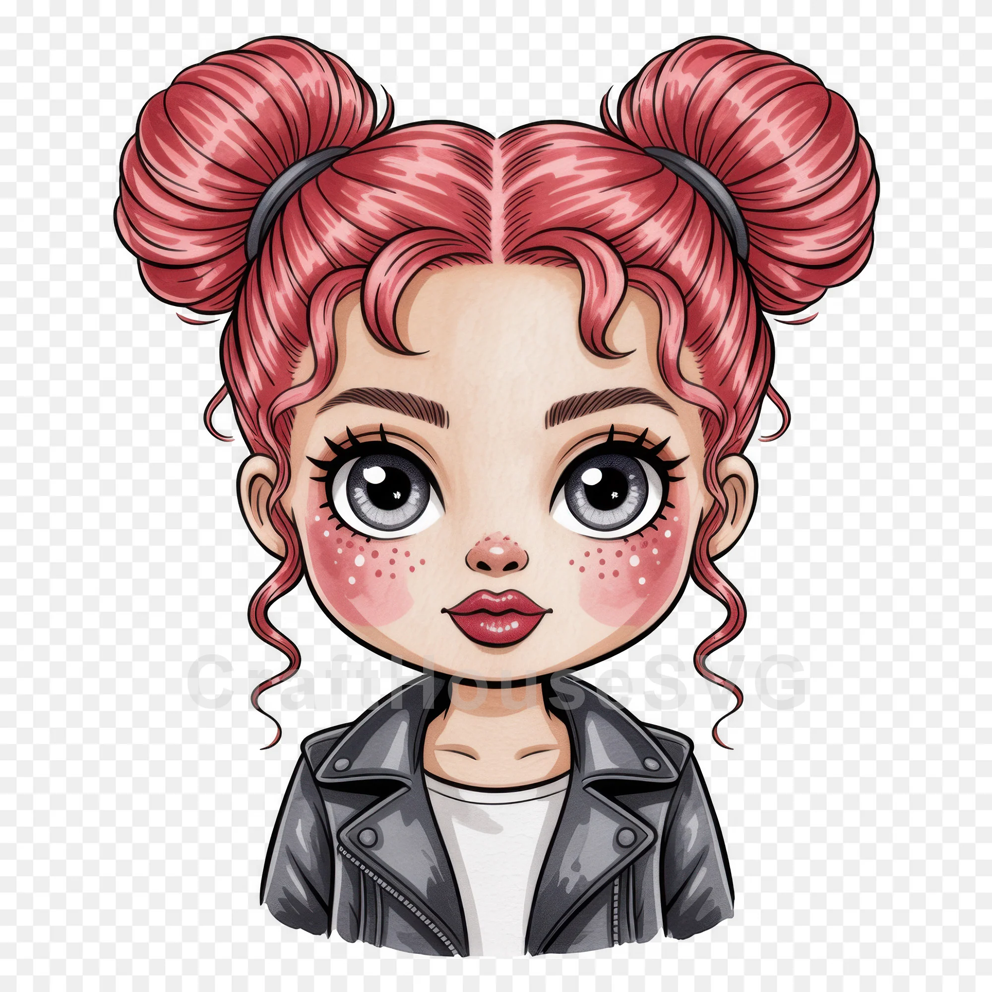 Cute Cartoon Girl Clipart Sublimation Bundle PNG - Image 33