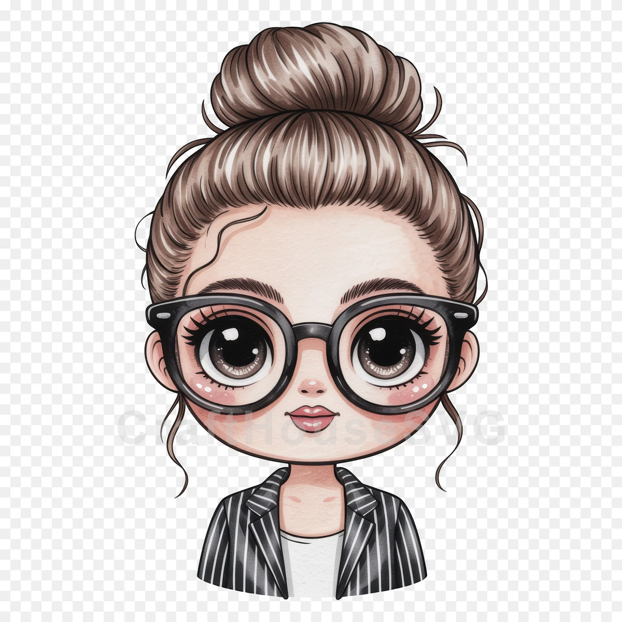 Cute Cartoon Girl Clipart Sublimation Bundle PNG - Image 43