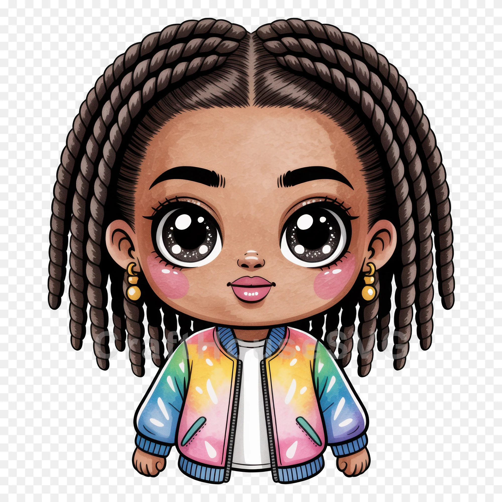 Cute Cartoon Girl Clipart Sublimation Bundle PNG - Image 9