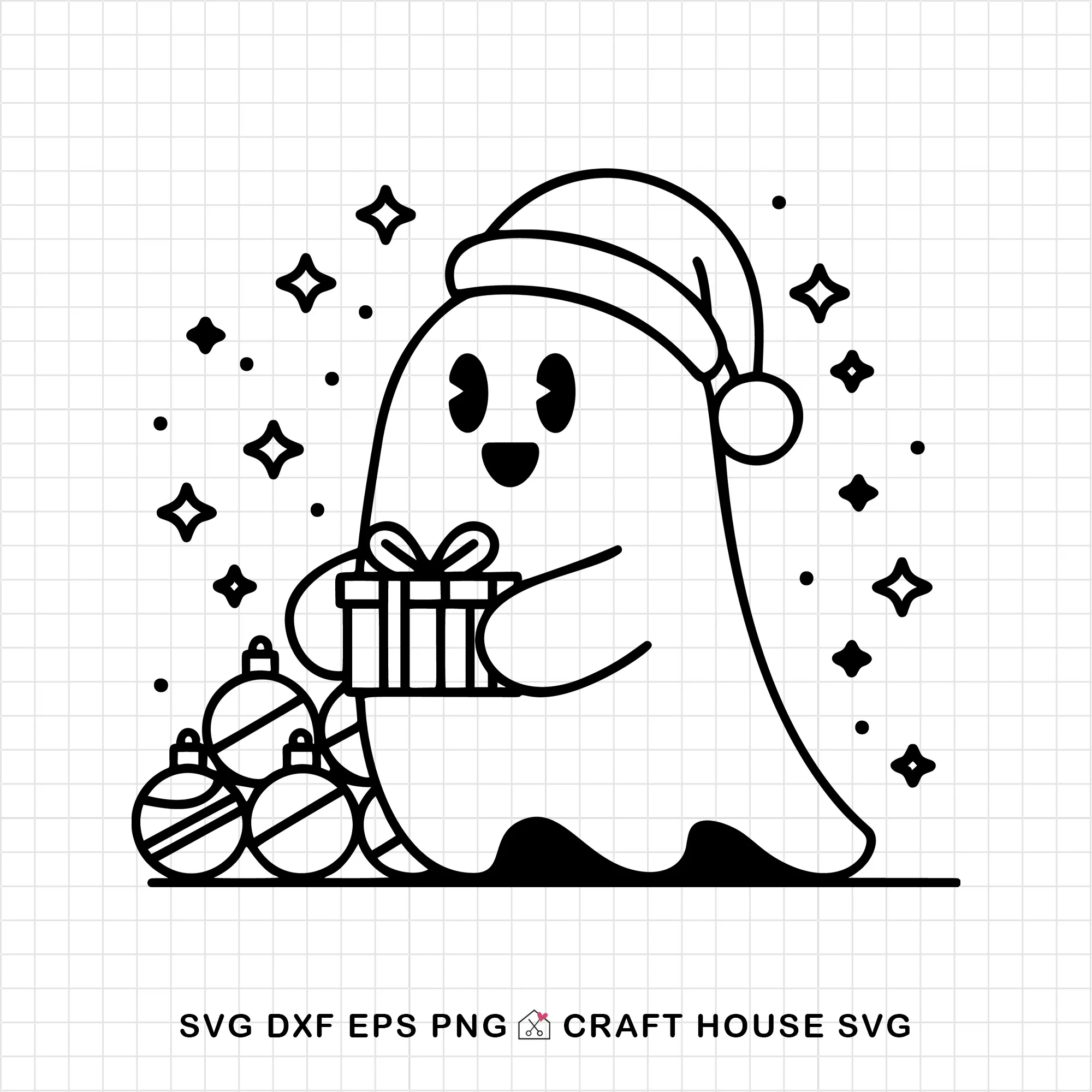 Cute Christmas Ghost SVG Bundle - Image 10