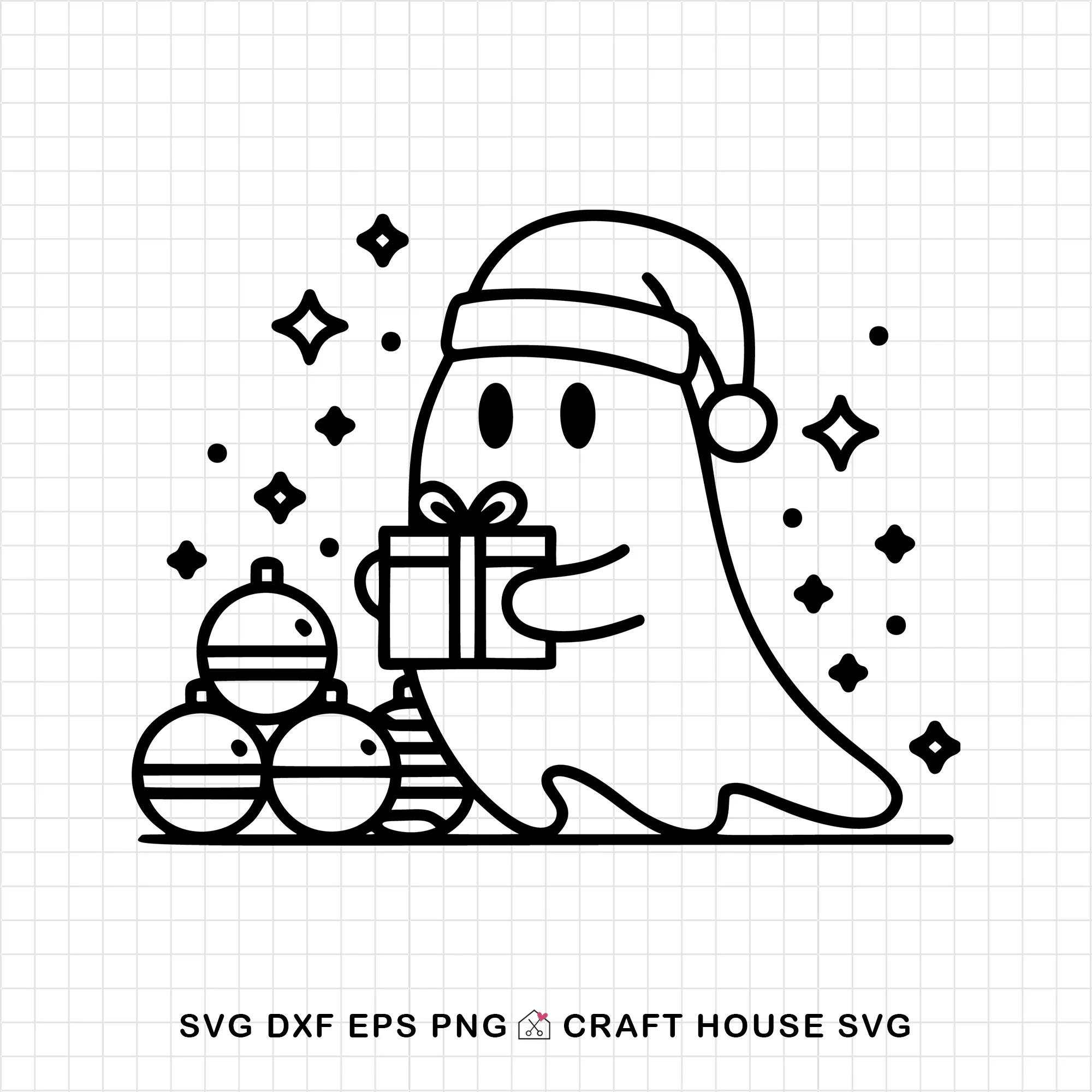 Cute Christmas Ghost SVG Bundle - Image 11
