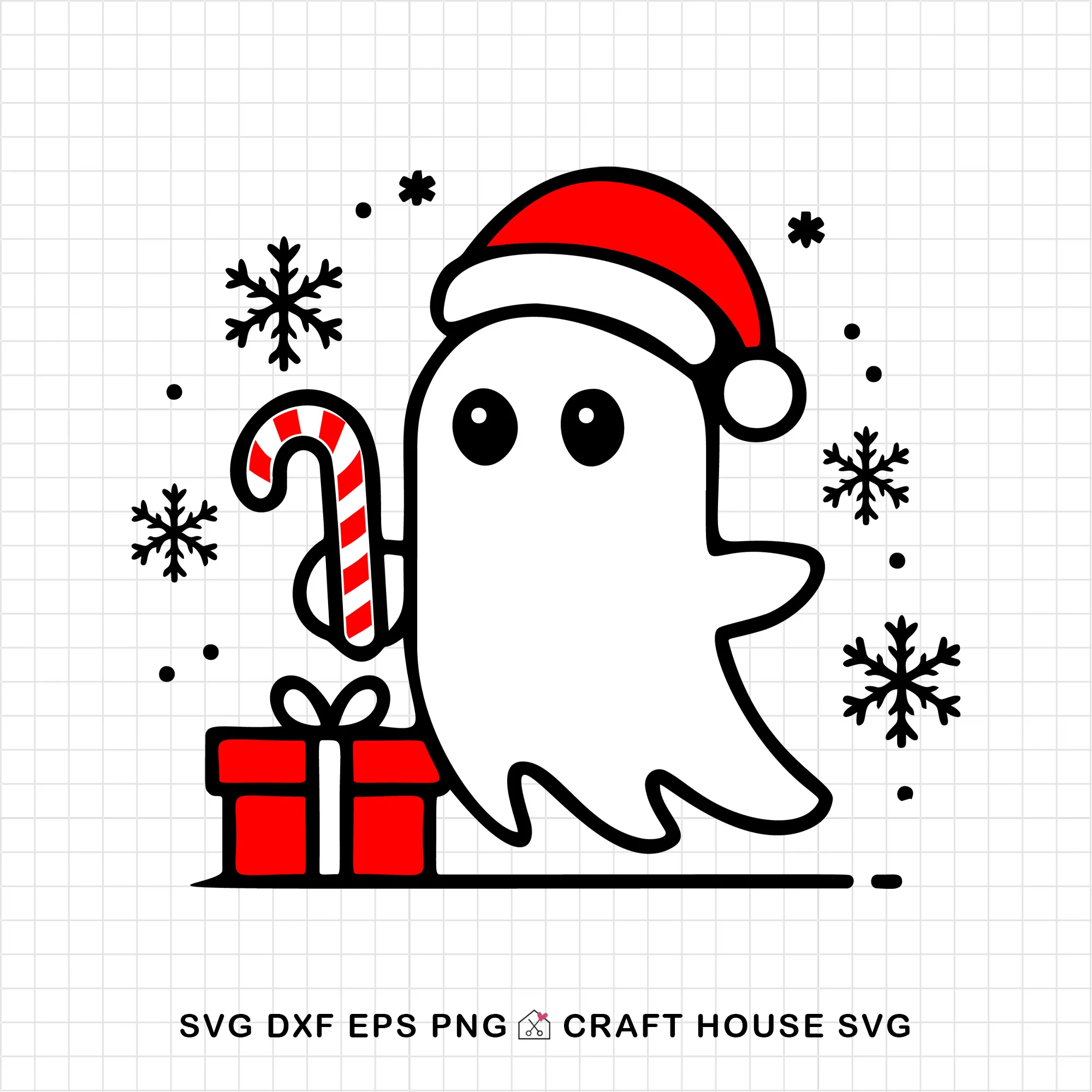 Cute Christmas Ghost SVG Bundle - Image 12