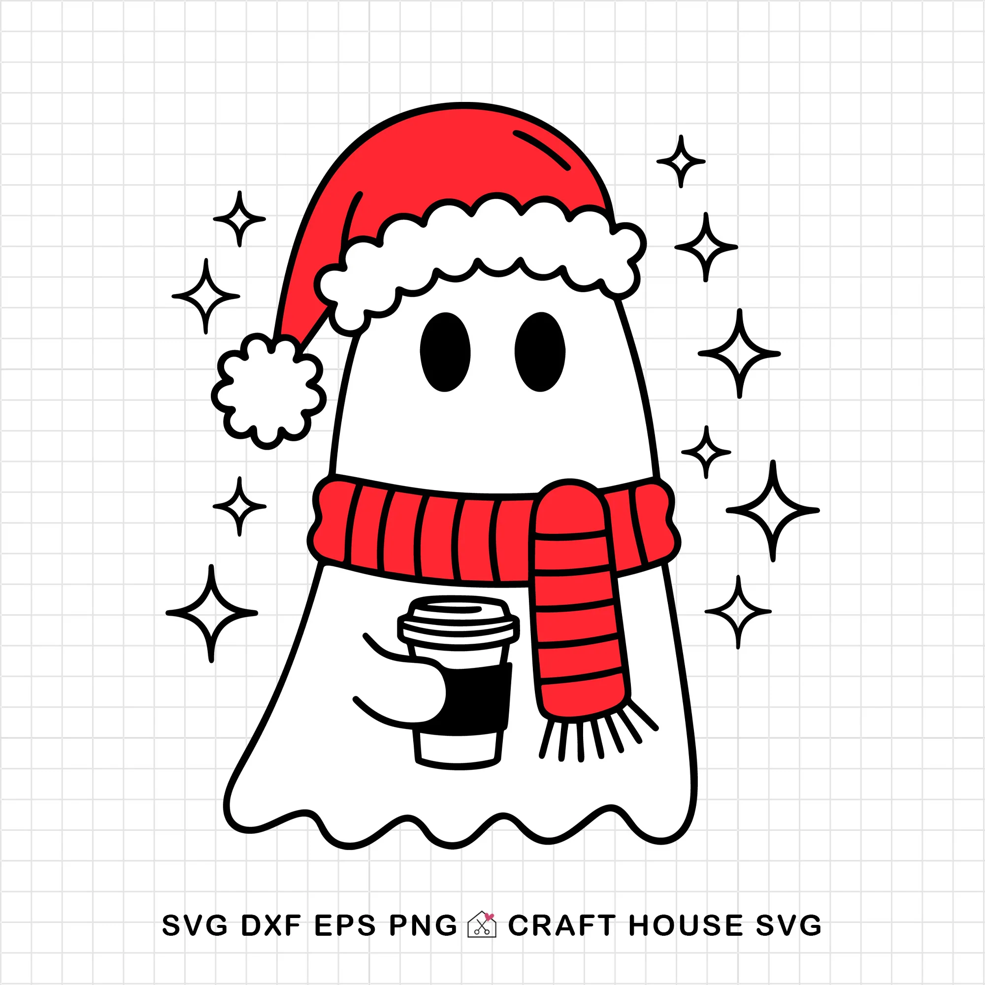 Cute Christmas Ghost SVG Bundle - Image 13