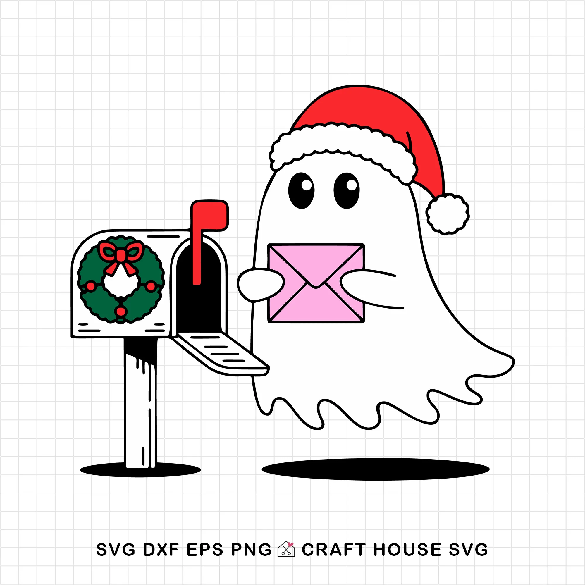 Cute Christmas Ghost SVG Bundle - Image 18