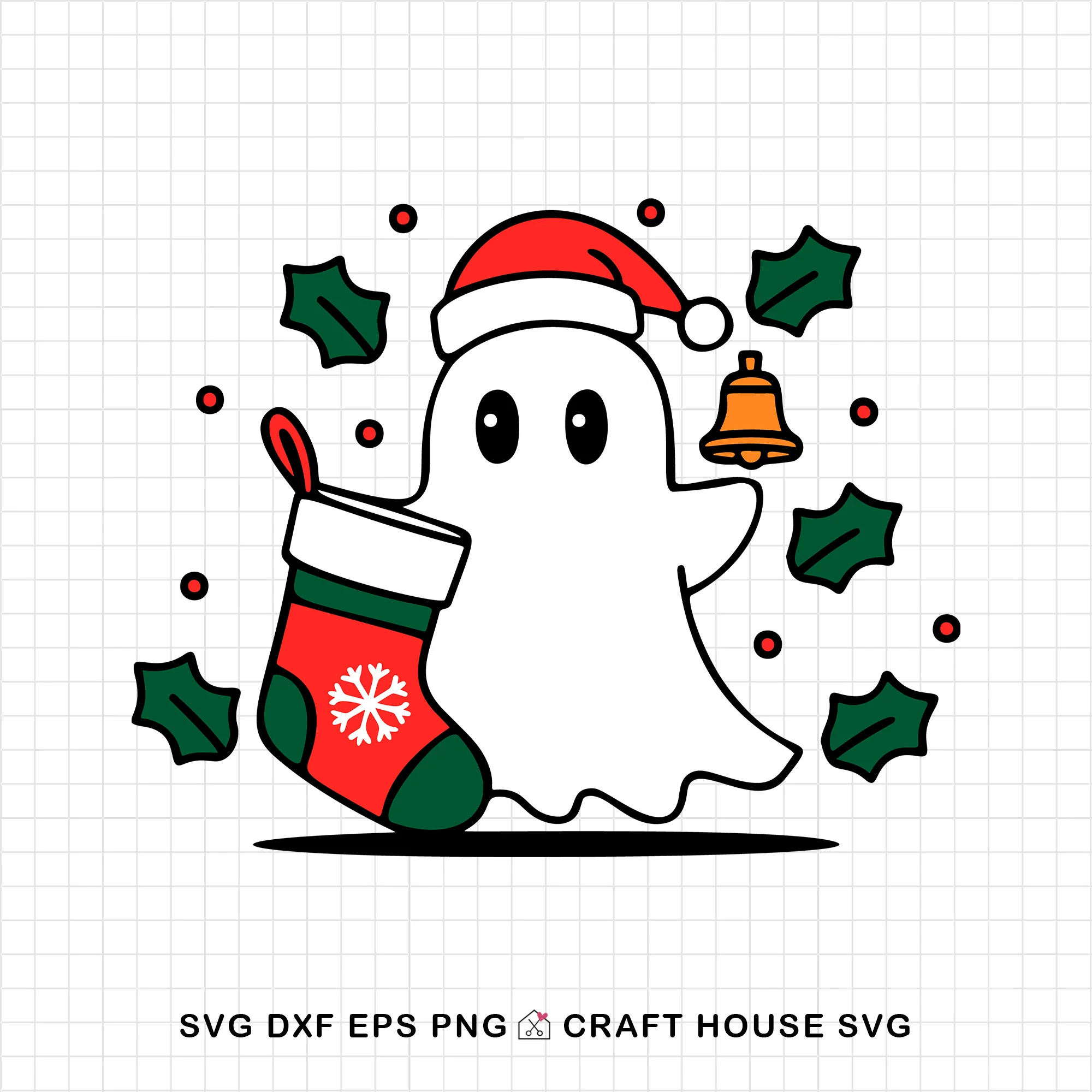 Cute Christmas Ghost SVG Bundle - Image 19