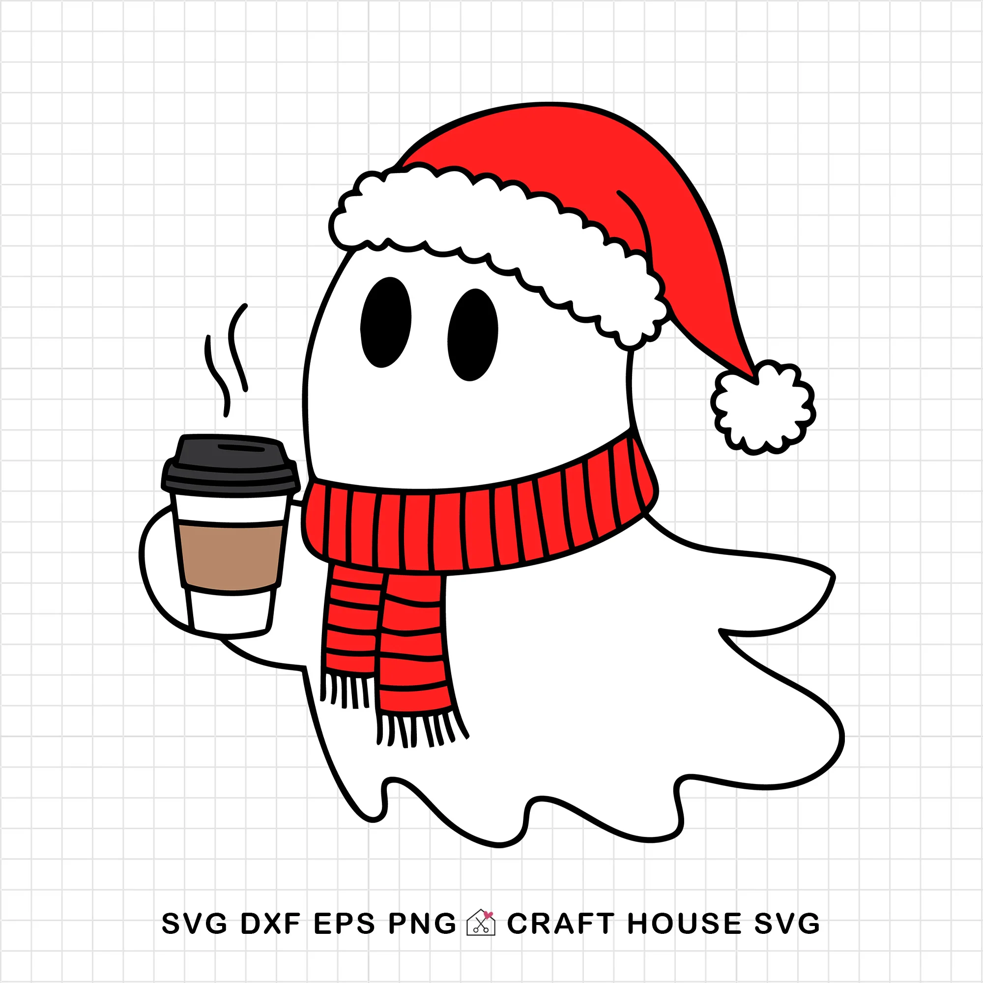 Cute Christmas Ghost SVG Bundle - Image 2