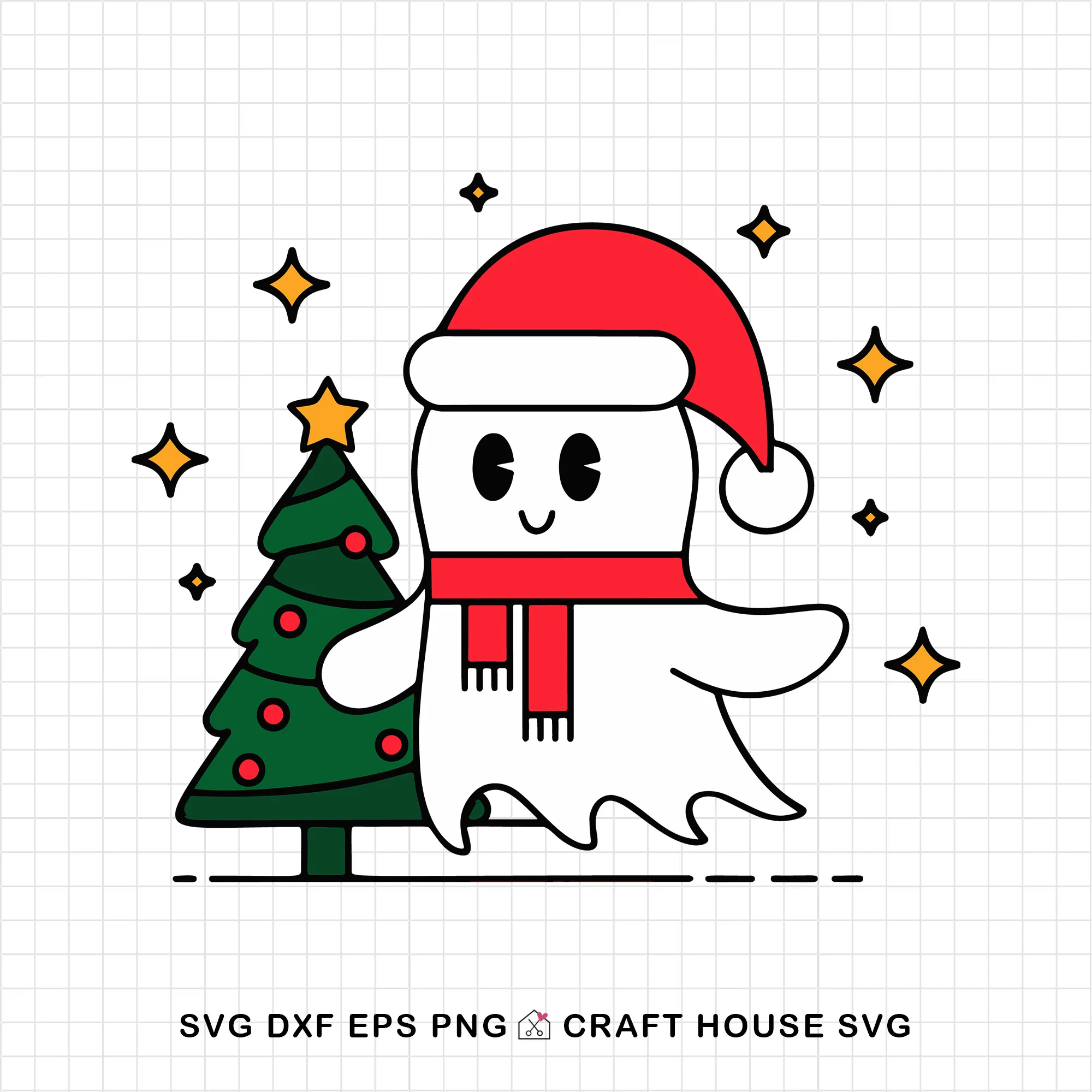 Cute Christmas Ghost SVG Bundle - Image 20