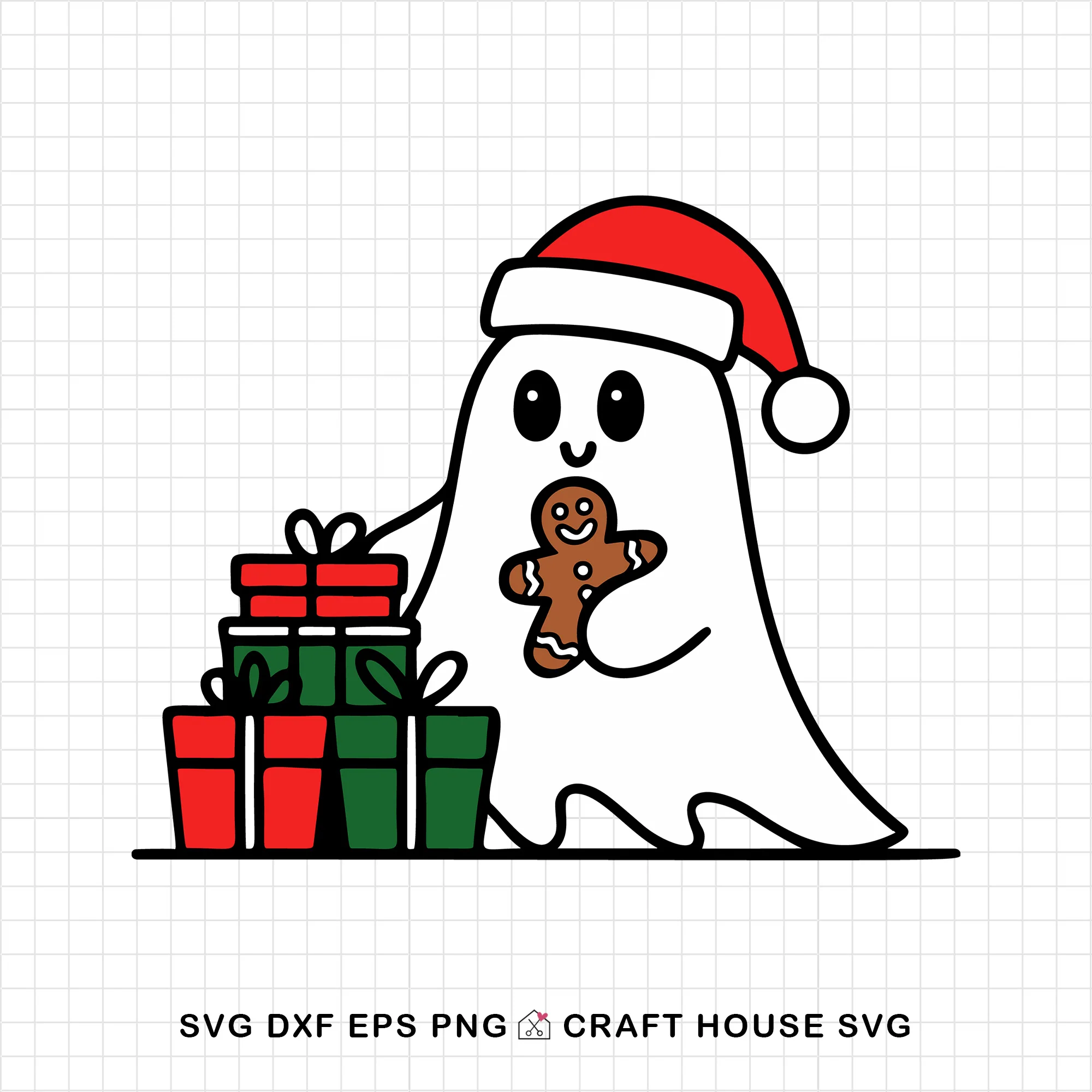 Cute Christmas Ghost SVG Bundle - Image 21