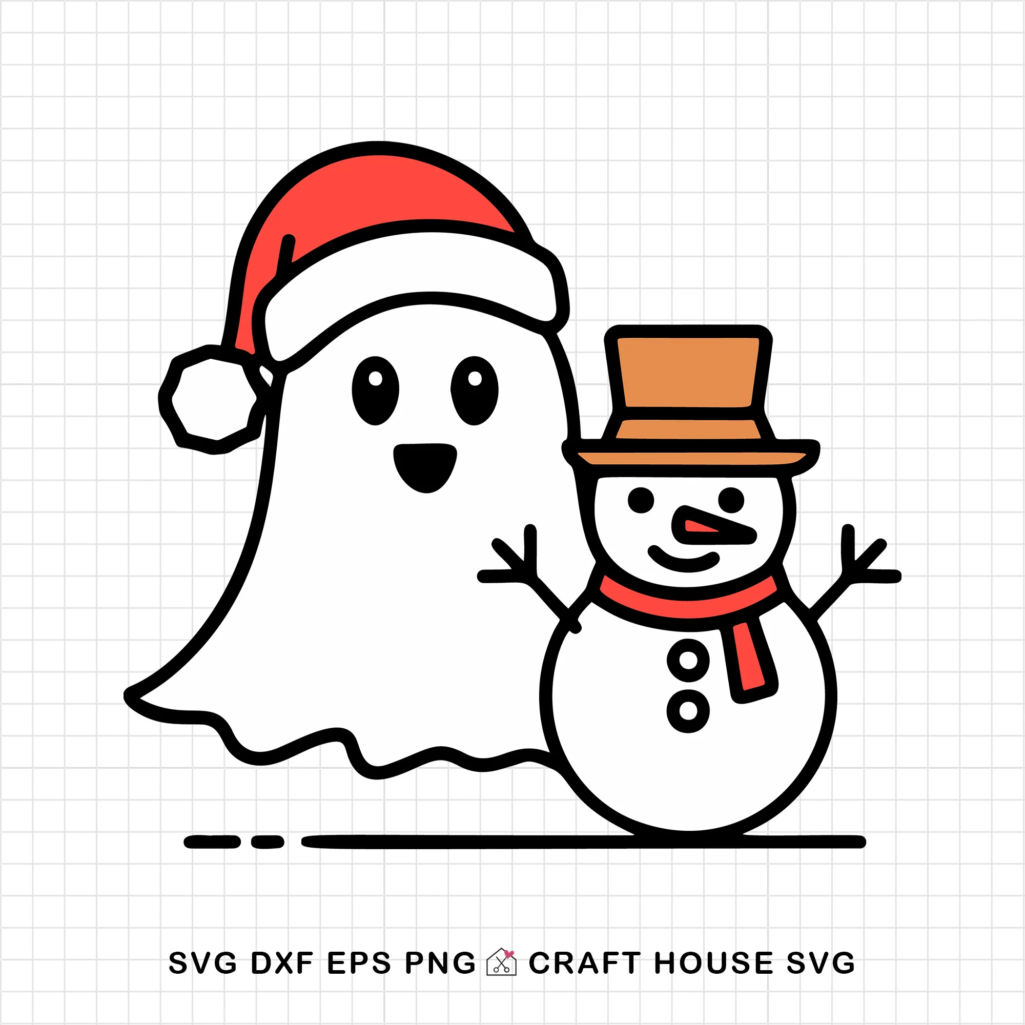 Cute Christmas Ghost SVG Bundle - Image 23