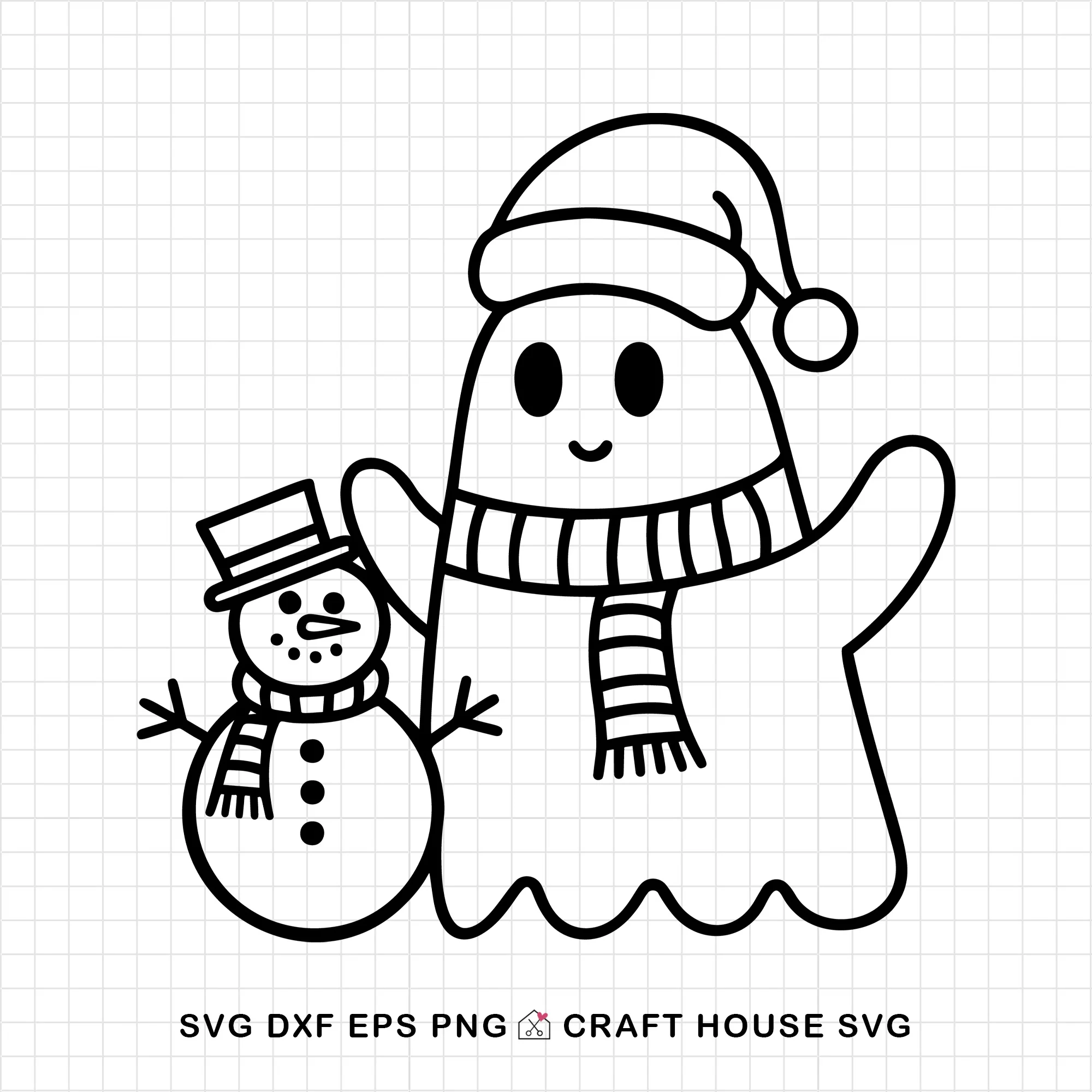 Cute Christmas Ghost SVG Bundle - Image 27
