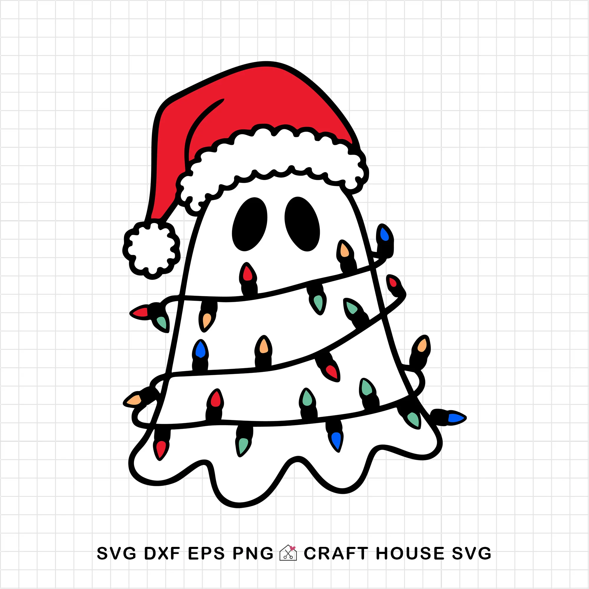 Cute Christmas Ghost SVG Bundle - Image 3