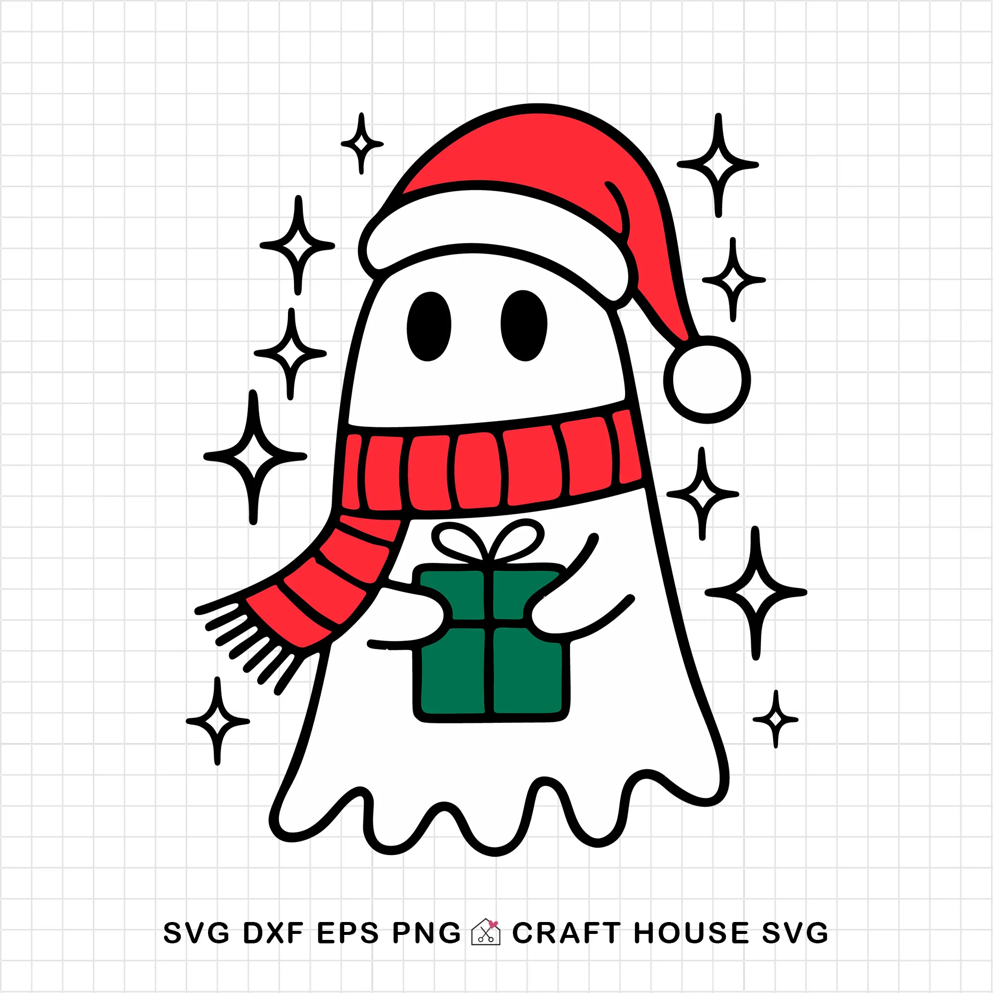 Cute Christmas Ghost SVG Bundle - Image 4