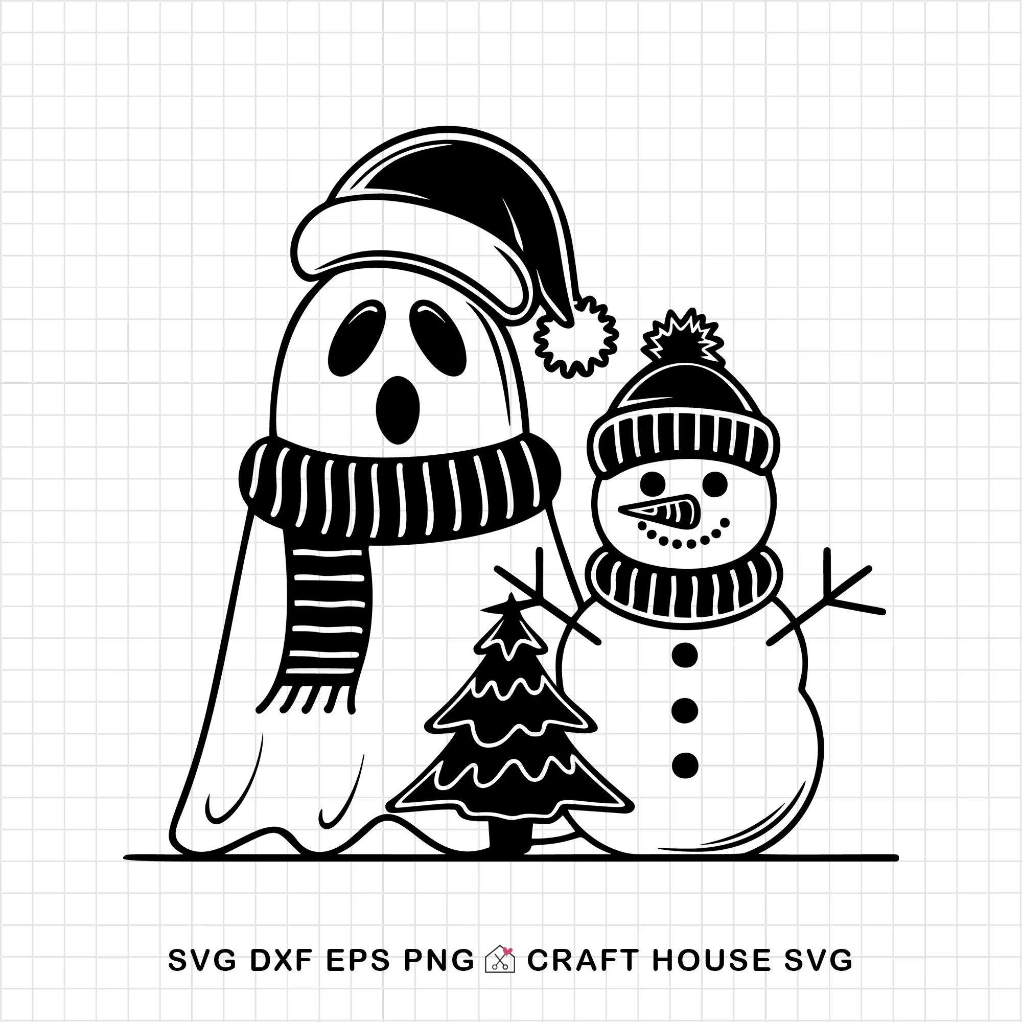 Cute Christmas Ghost SVG Bundle - Image 5