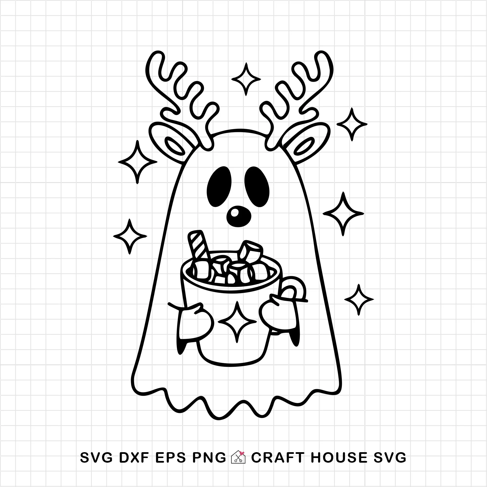 Cute Christmas Ghost SVG Bundle - Image 6