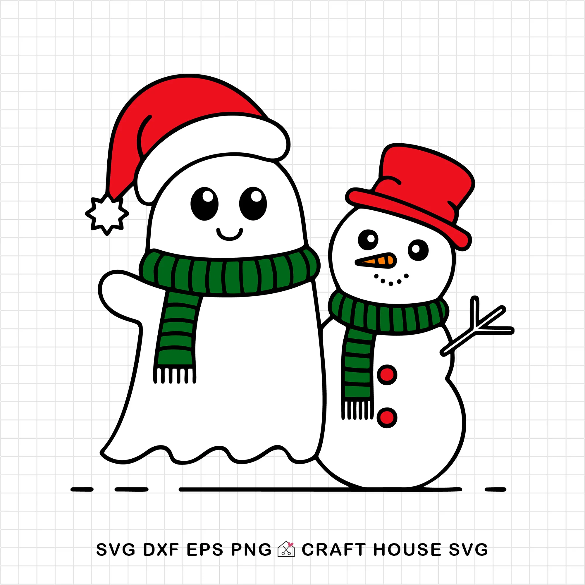 Cute Christmas Ghost SVG Bundle - Image 7