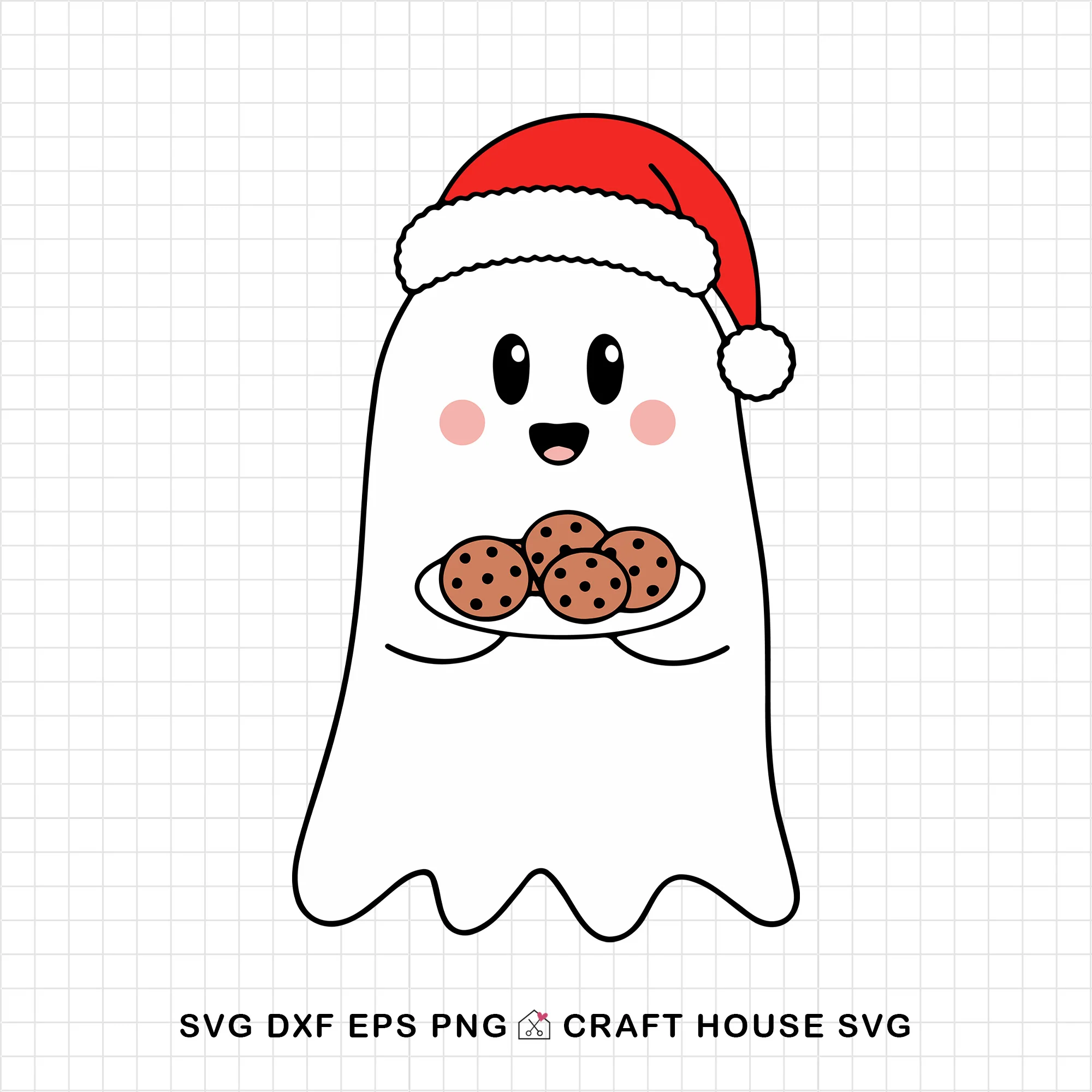 Cute Christmas Ghost SVG Bundle - Image 9
