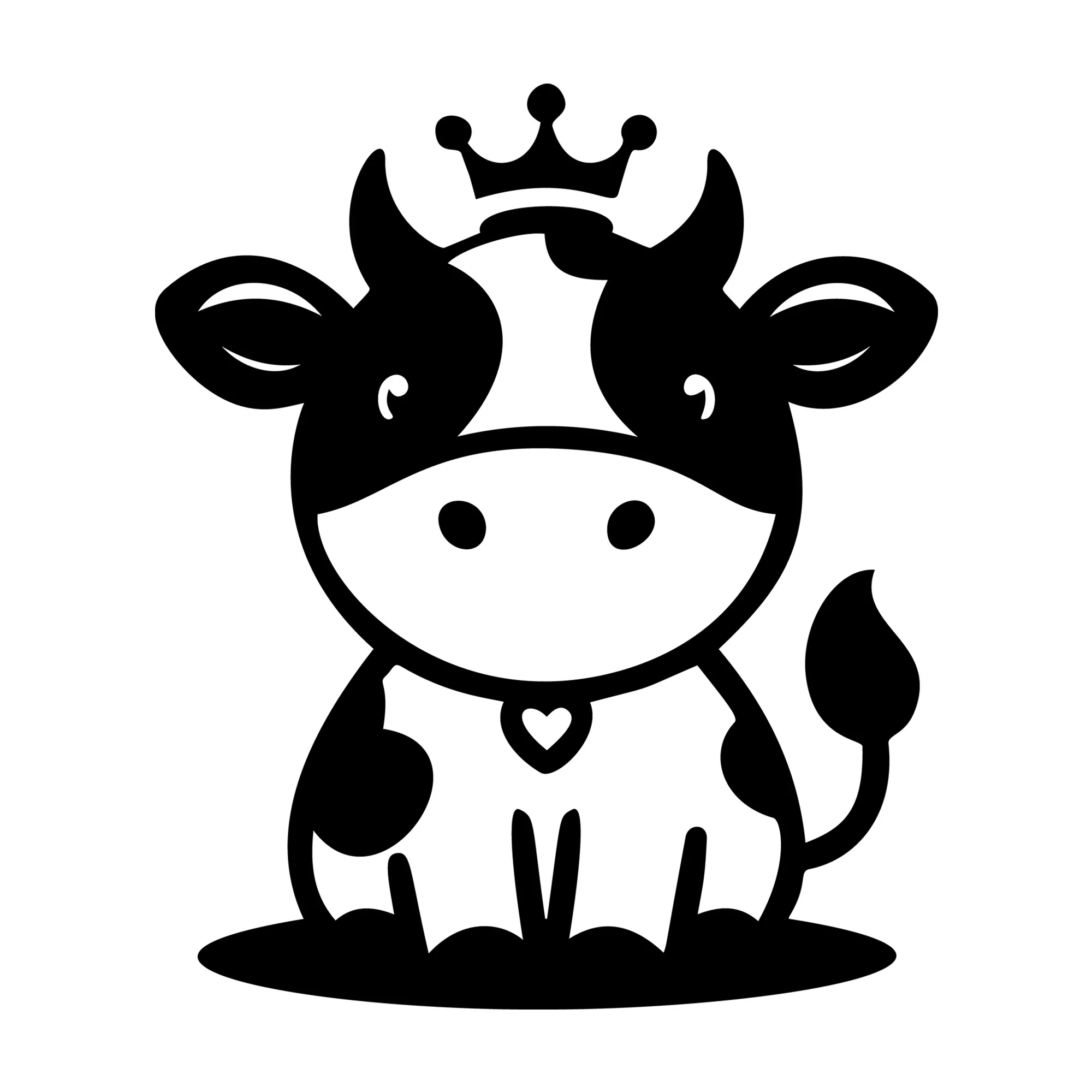 Cute Cow Silhouette SVG