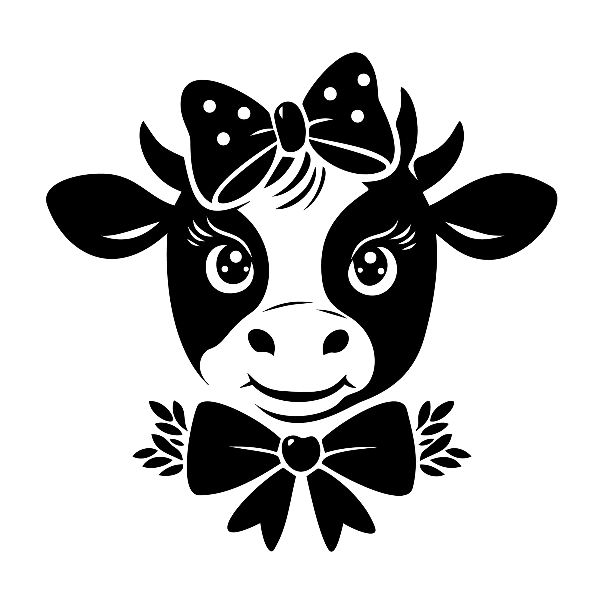 Cute Cow Silhouette SVG